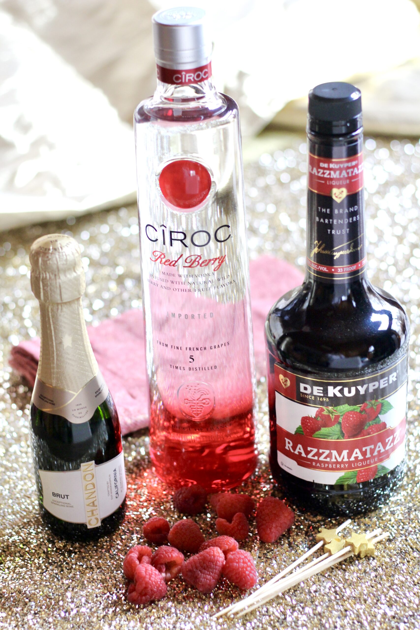 Raspberry Red Carpet Cocktail Ingredients