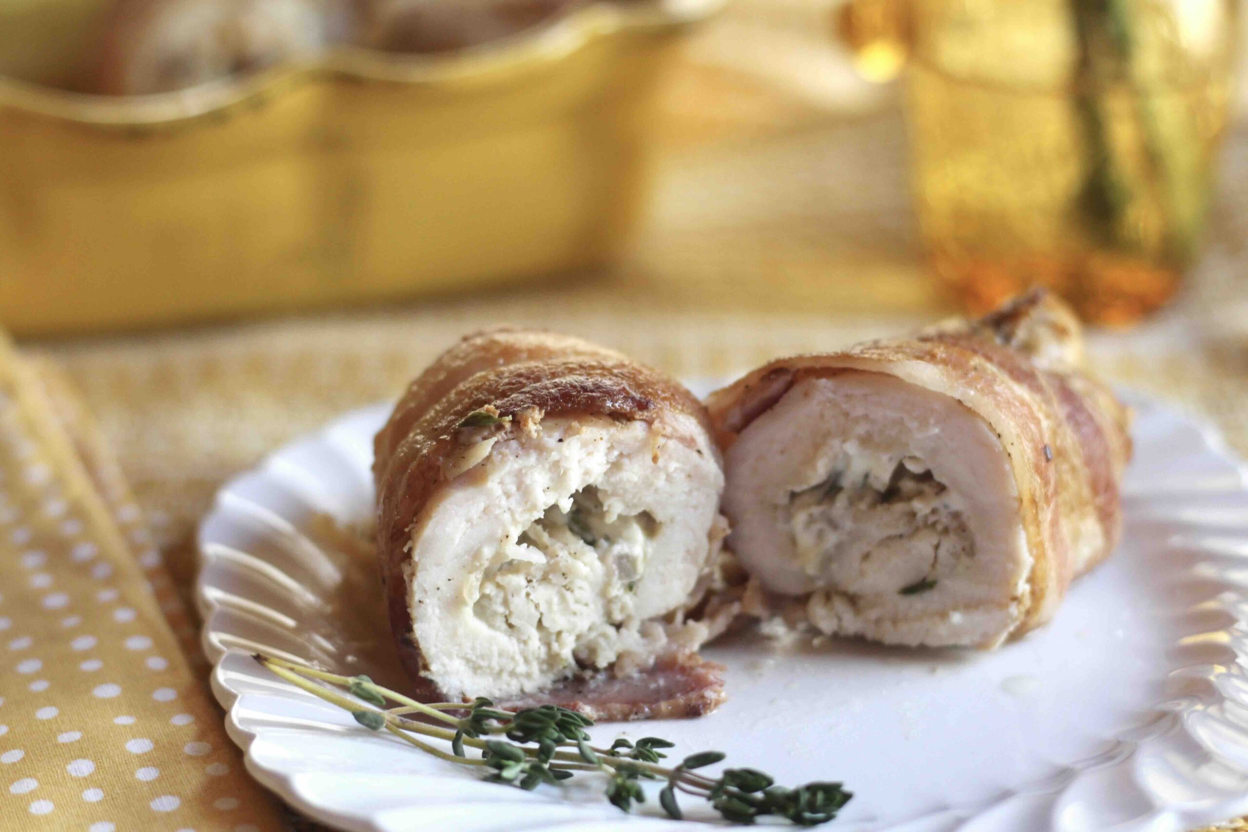 Bacon Chicken Cheese Roulade