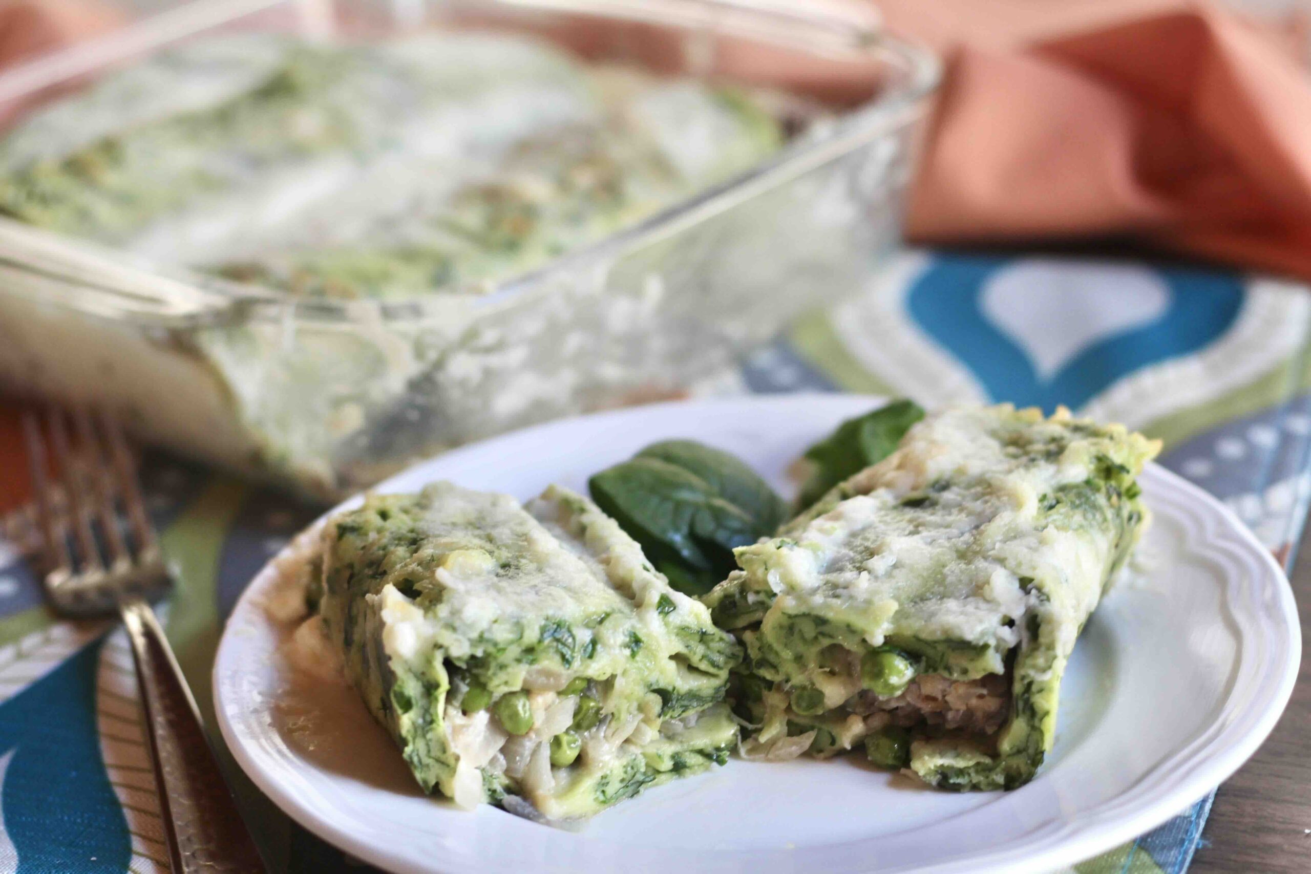 HAVARTI STUFFED SPINACH PANCAKES