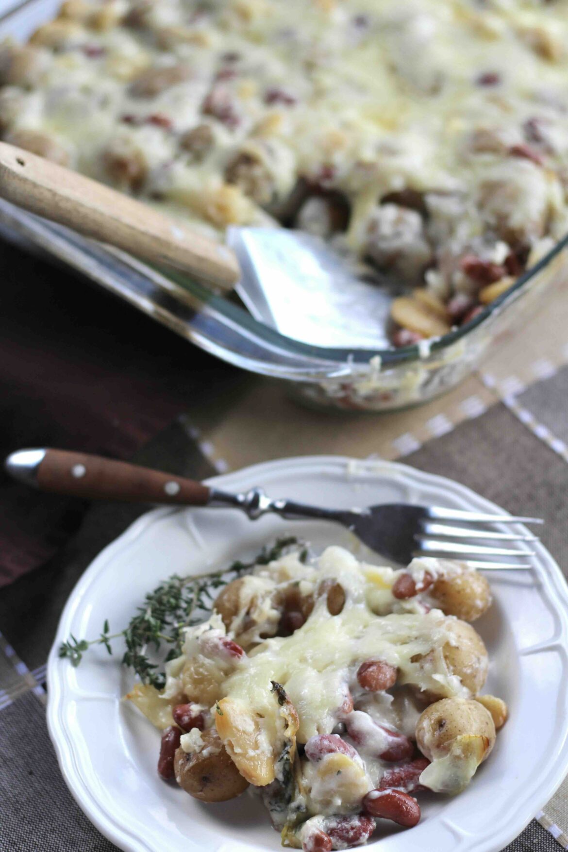 Potato Bean Swiss Casserole