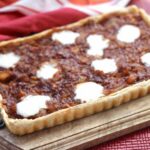 Onion Gochujang Mozzarella Tart