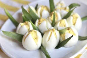 SPRING TULIP DEVILED EGGS