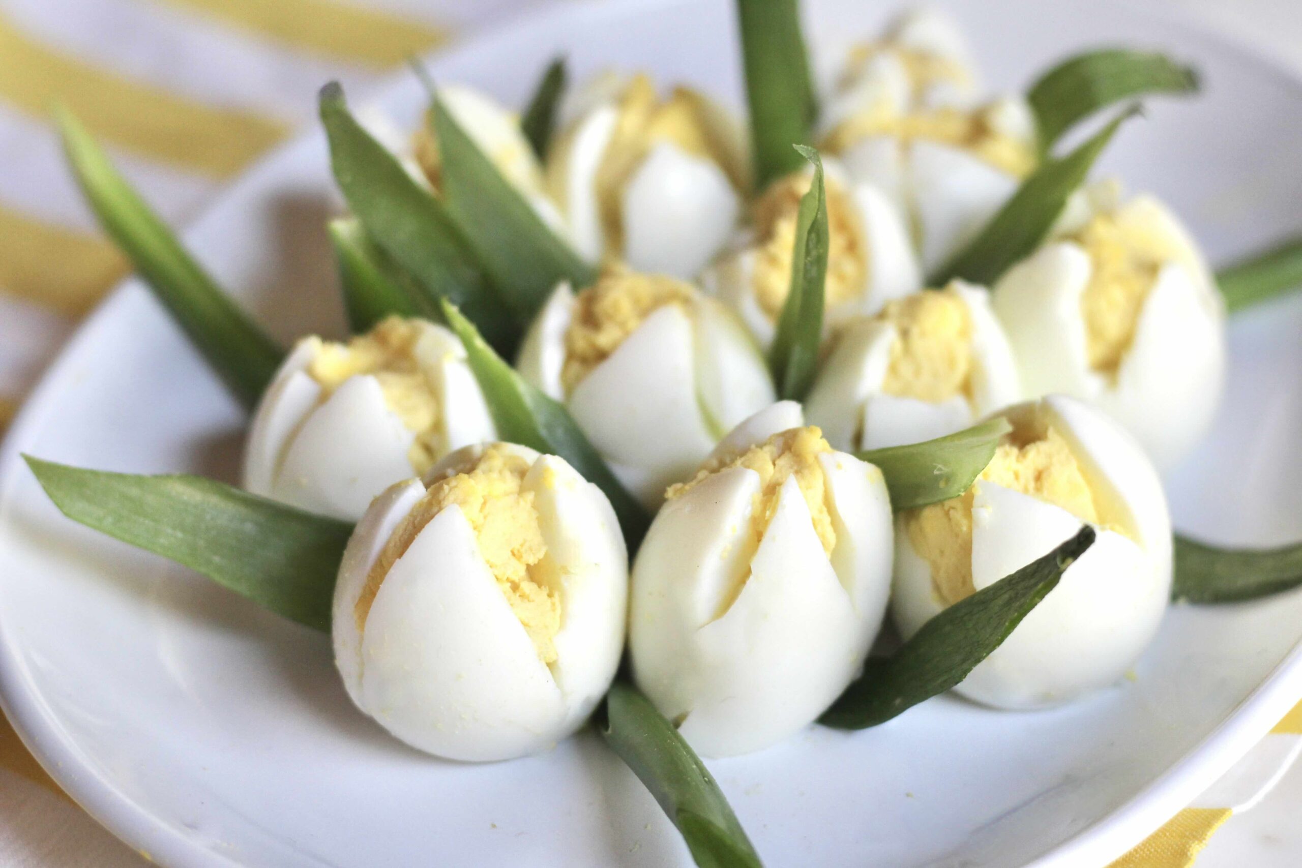 SPRING TULIP DEVILED EGGS