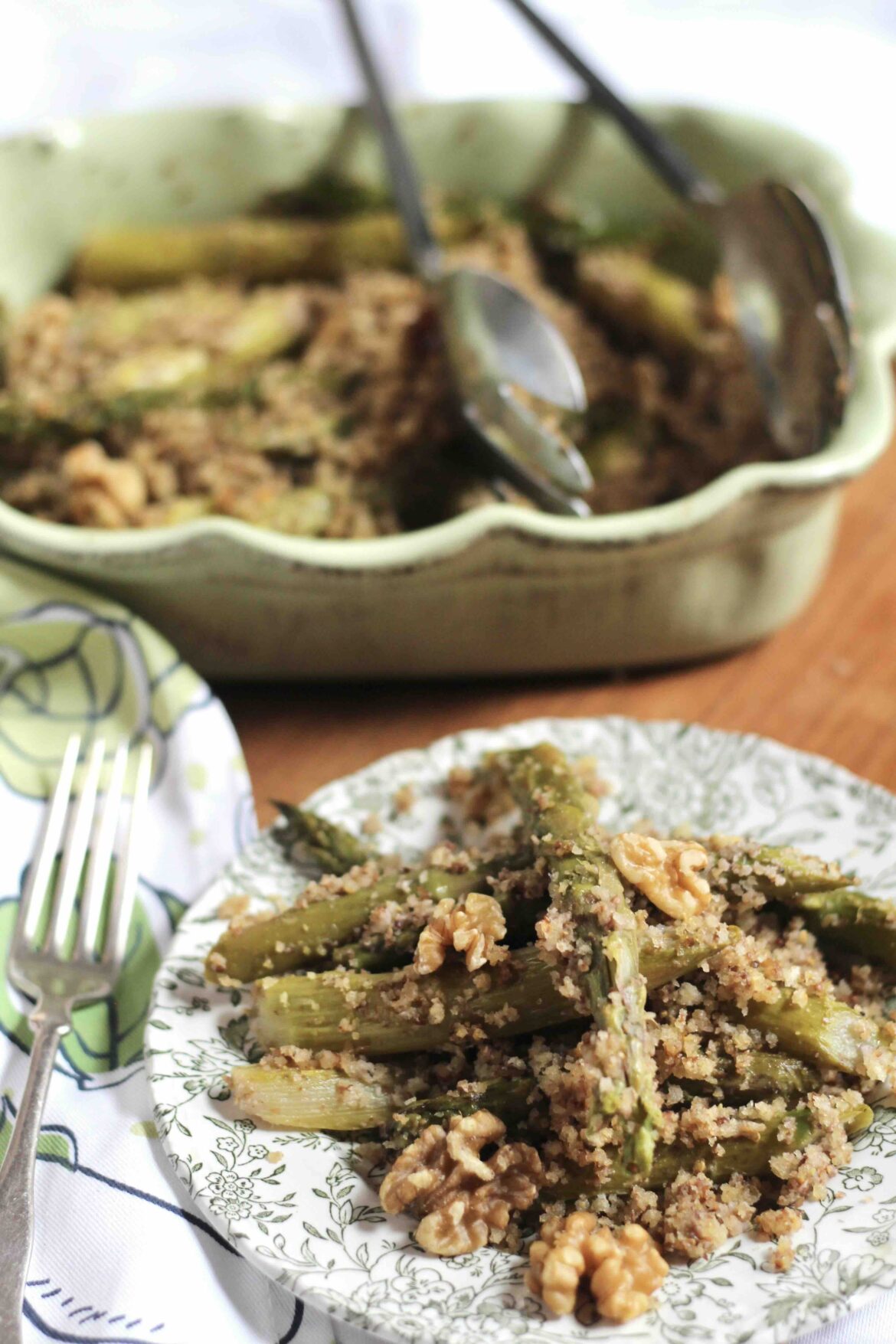 Walnut Mustard Crusted Asparagus