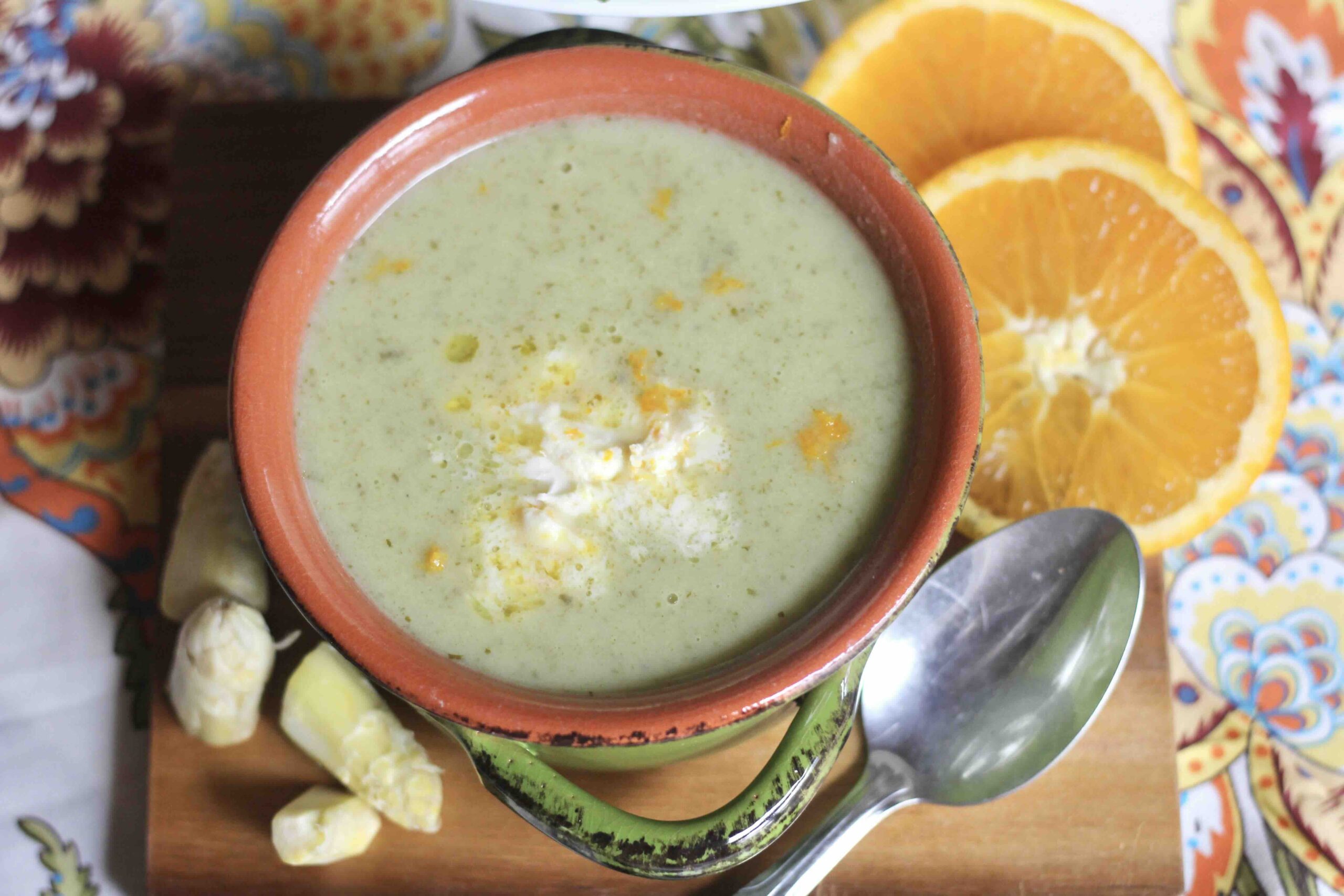 White Asparagus Arugula Soup