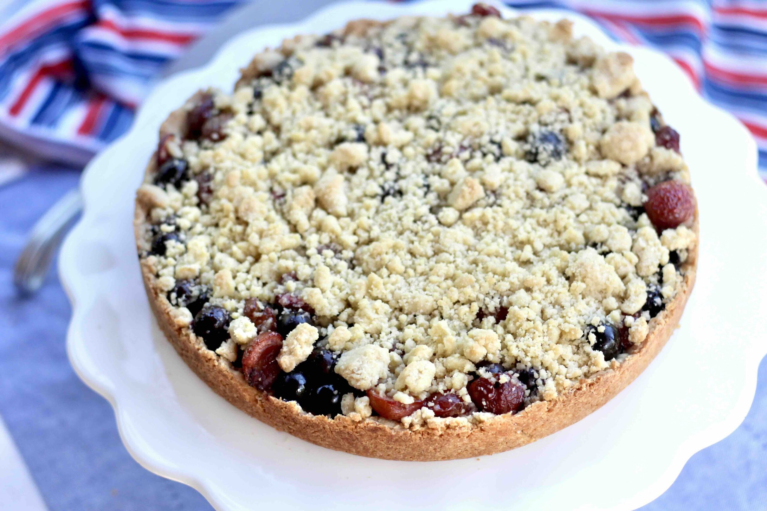 CHERRY BLUEBERRY STREUSEL CAKE