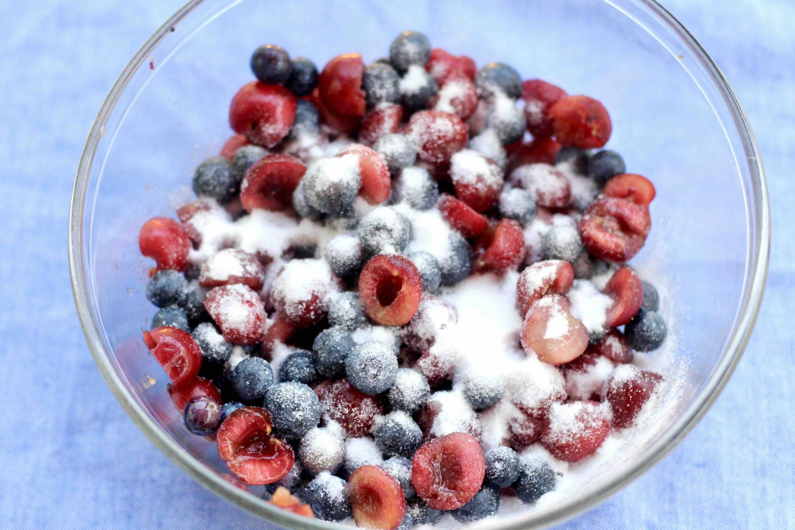 Cherries Blueberries in Sugar