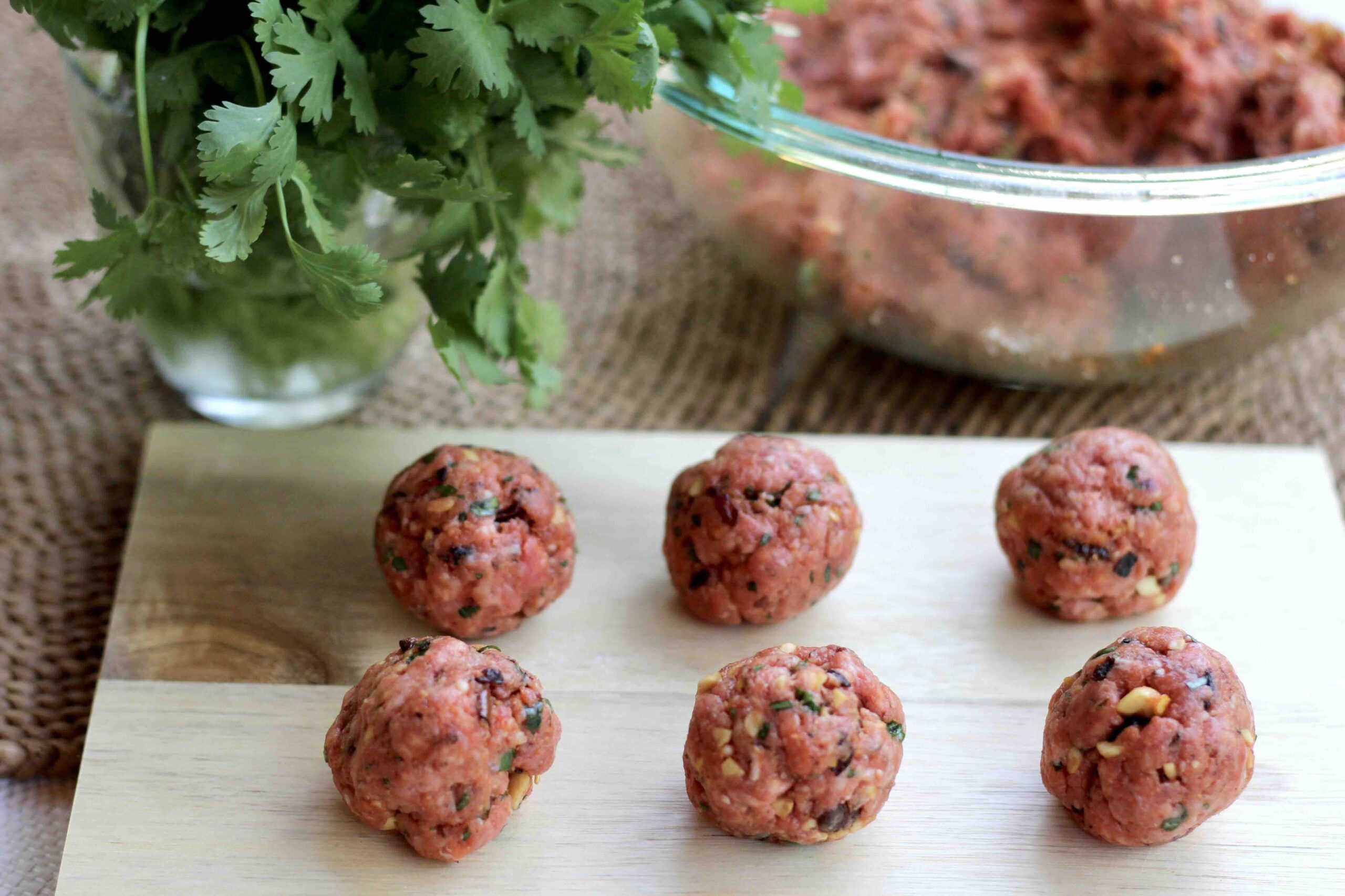  Chili Crisp Peanut Meatballs