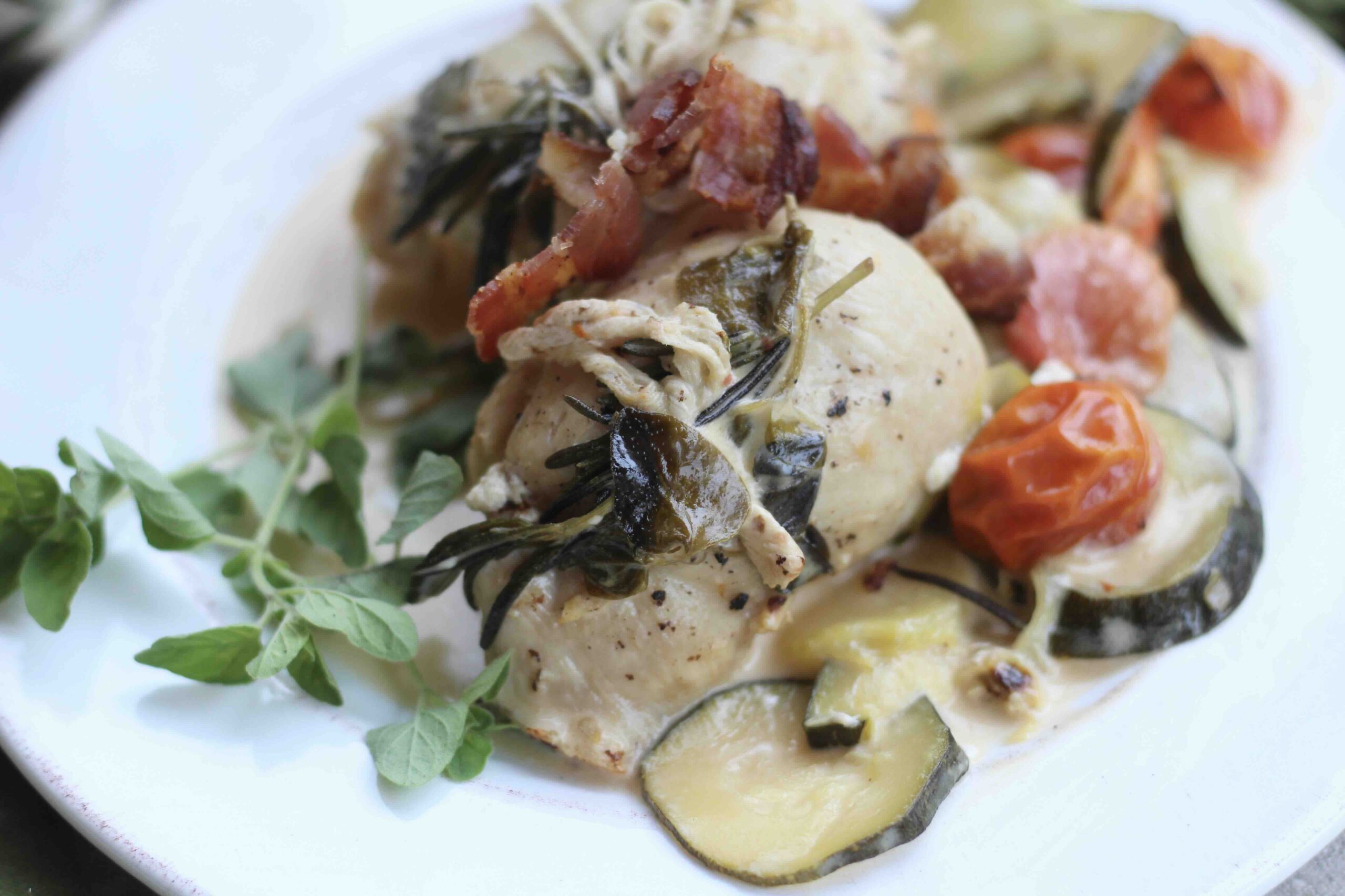 Creamy tomato Zucchini Chicken