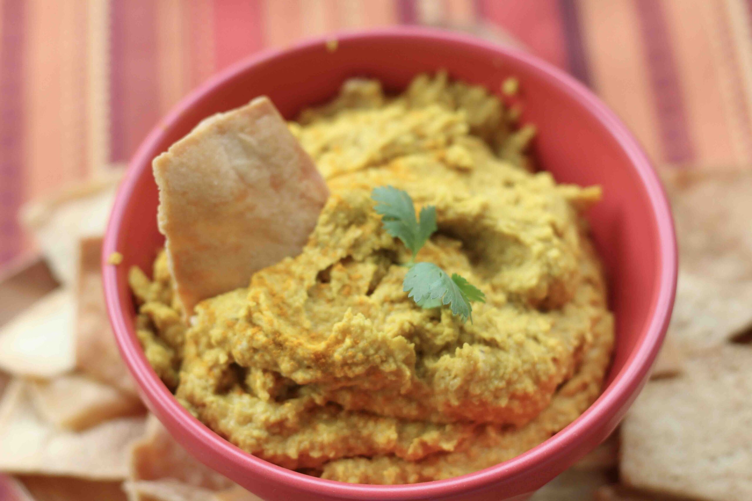 Garlicky Golden Beet Turmeric Hummus