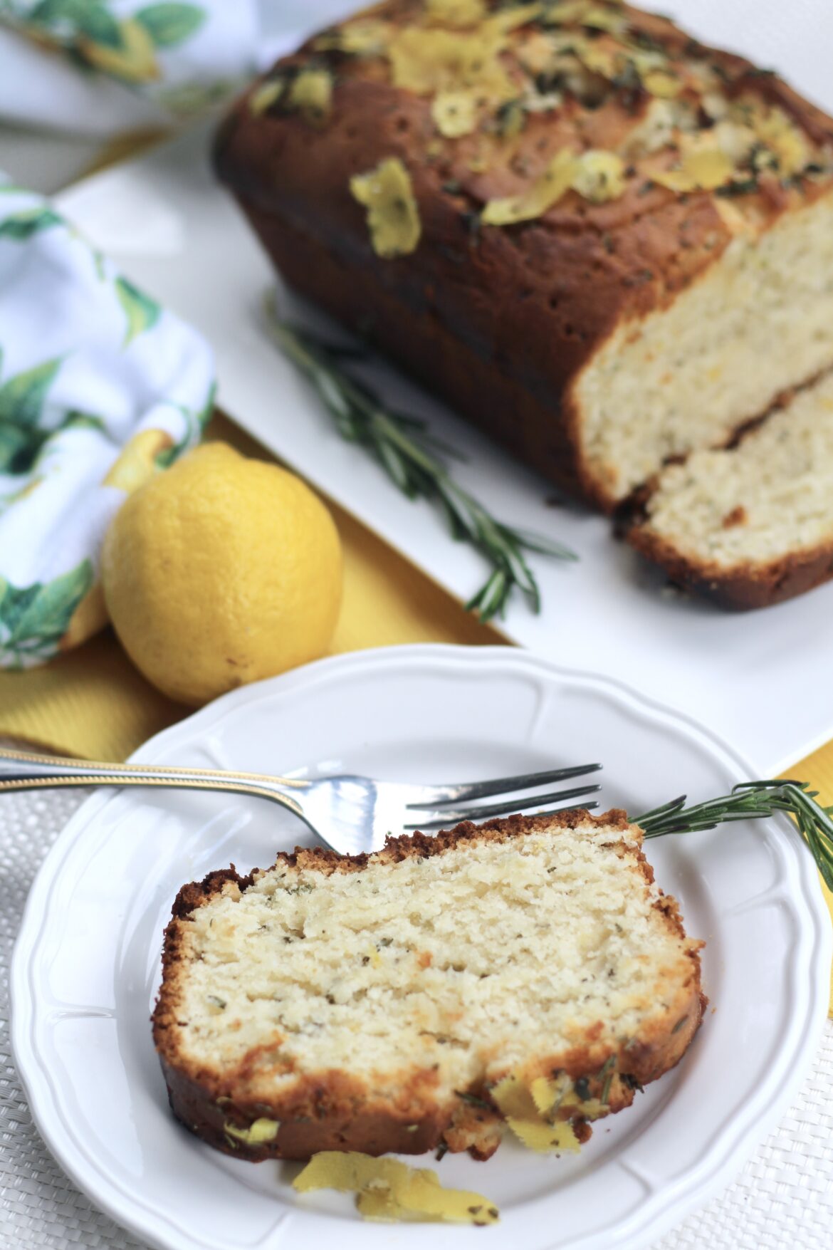 Lemon Rosemary Yogurt Cake