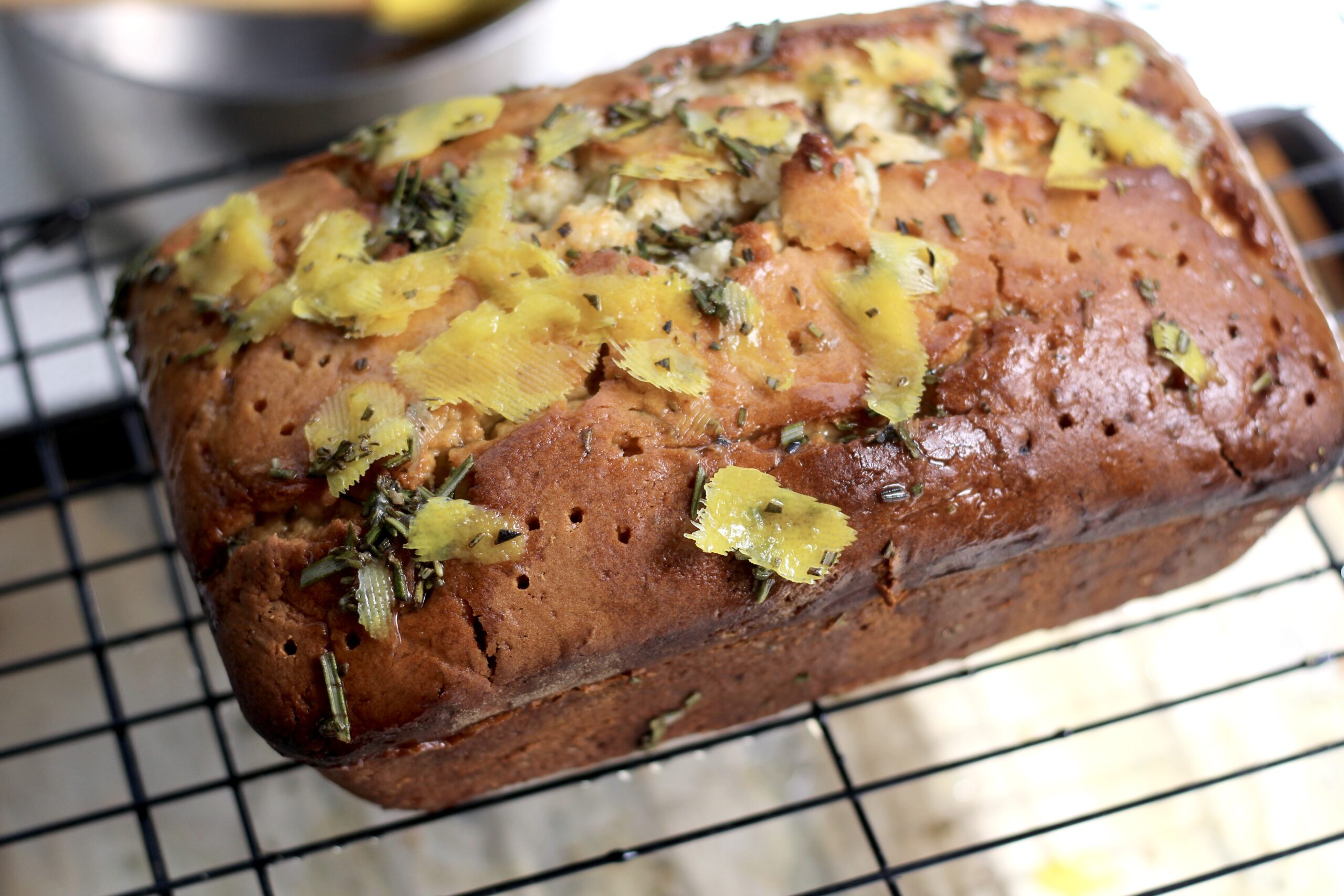 Lemon Rosemary Yogurt Cake