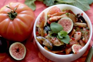 Tomato Fig Mint Salad