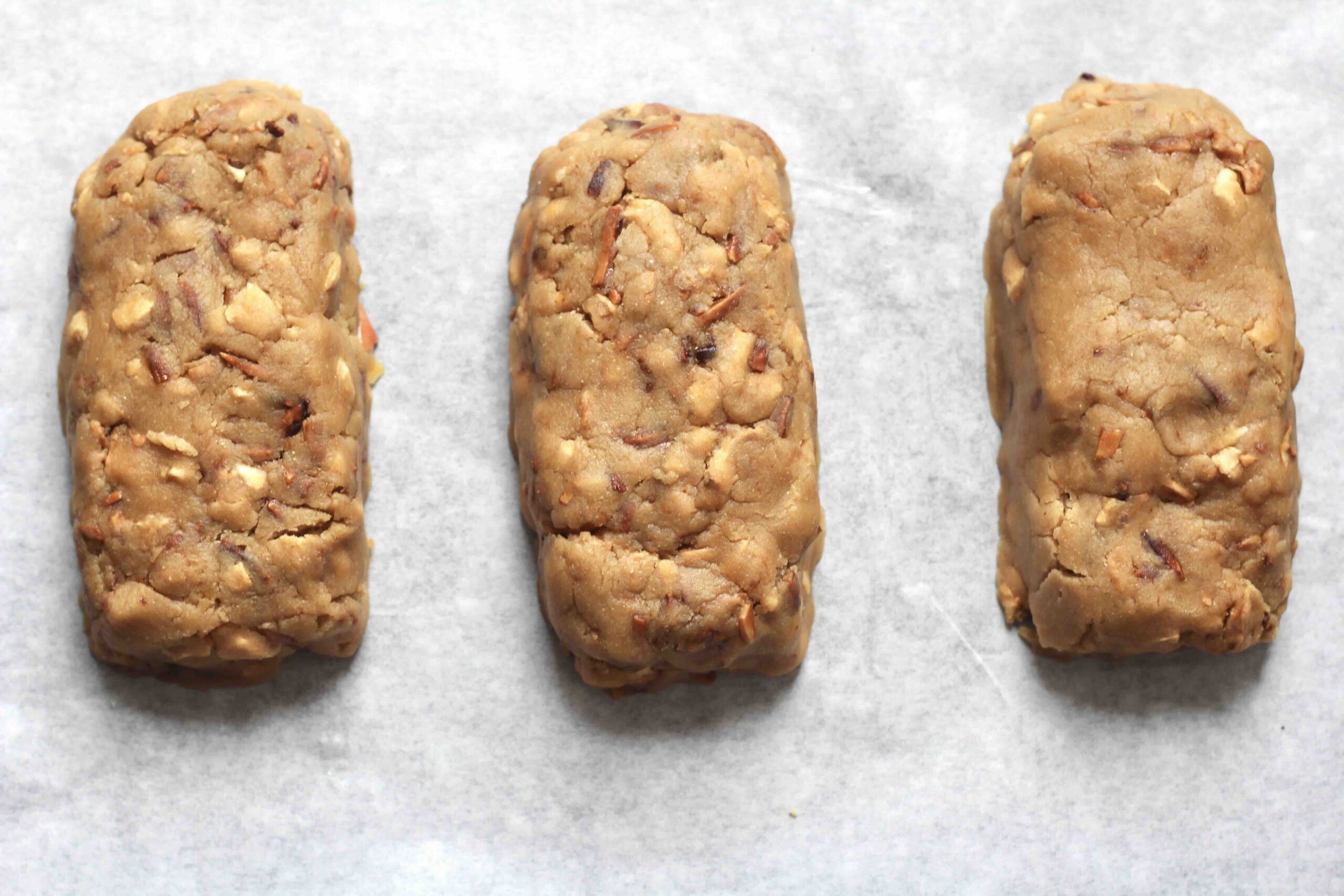 Apple Honey Almond Mandelbrot loaves stage