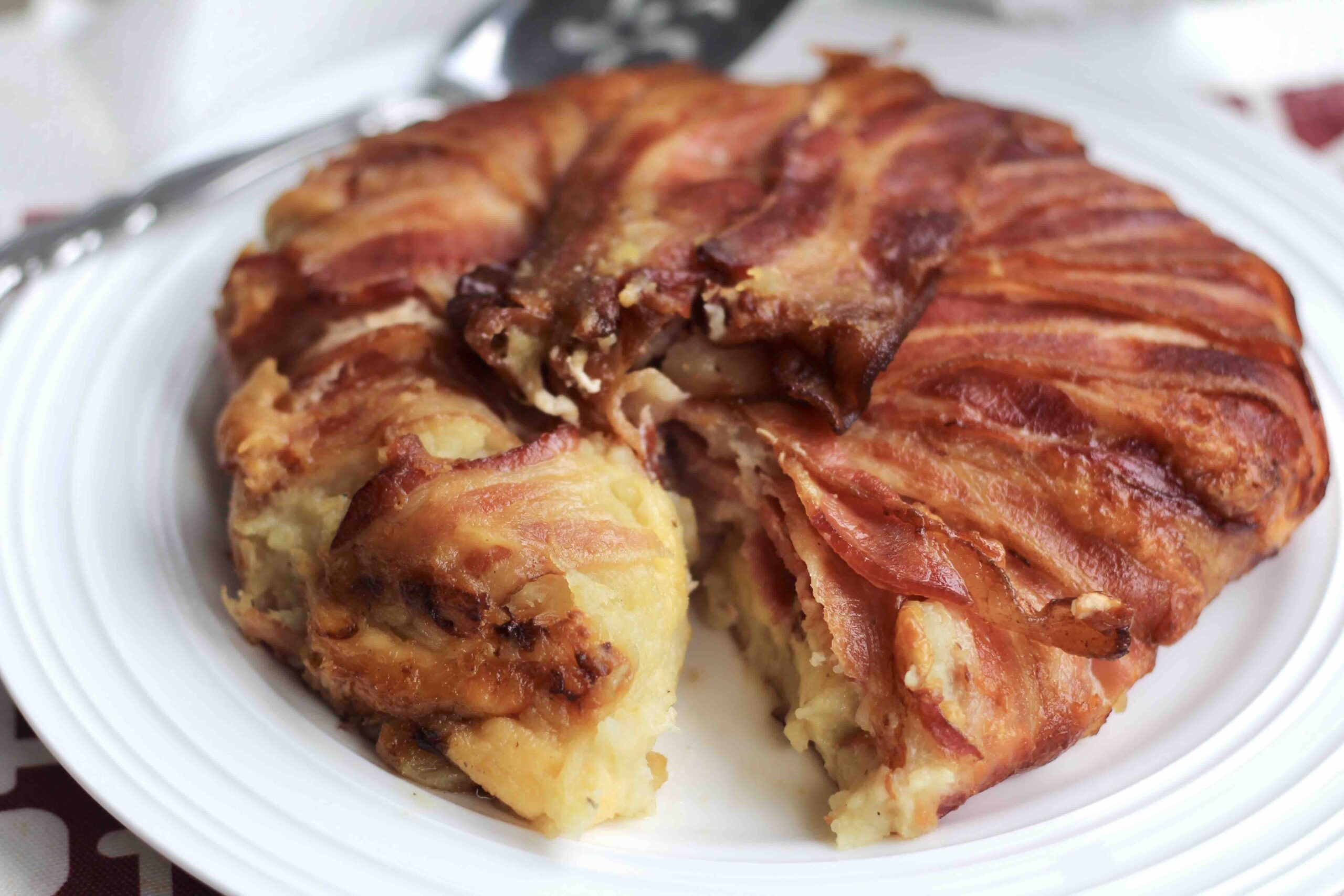 CHEESY BACON-WRAPPED HORSERADISH POTATOES