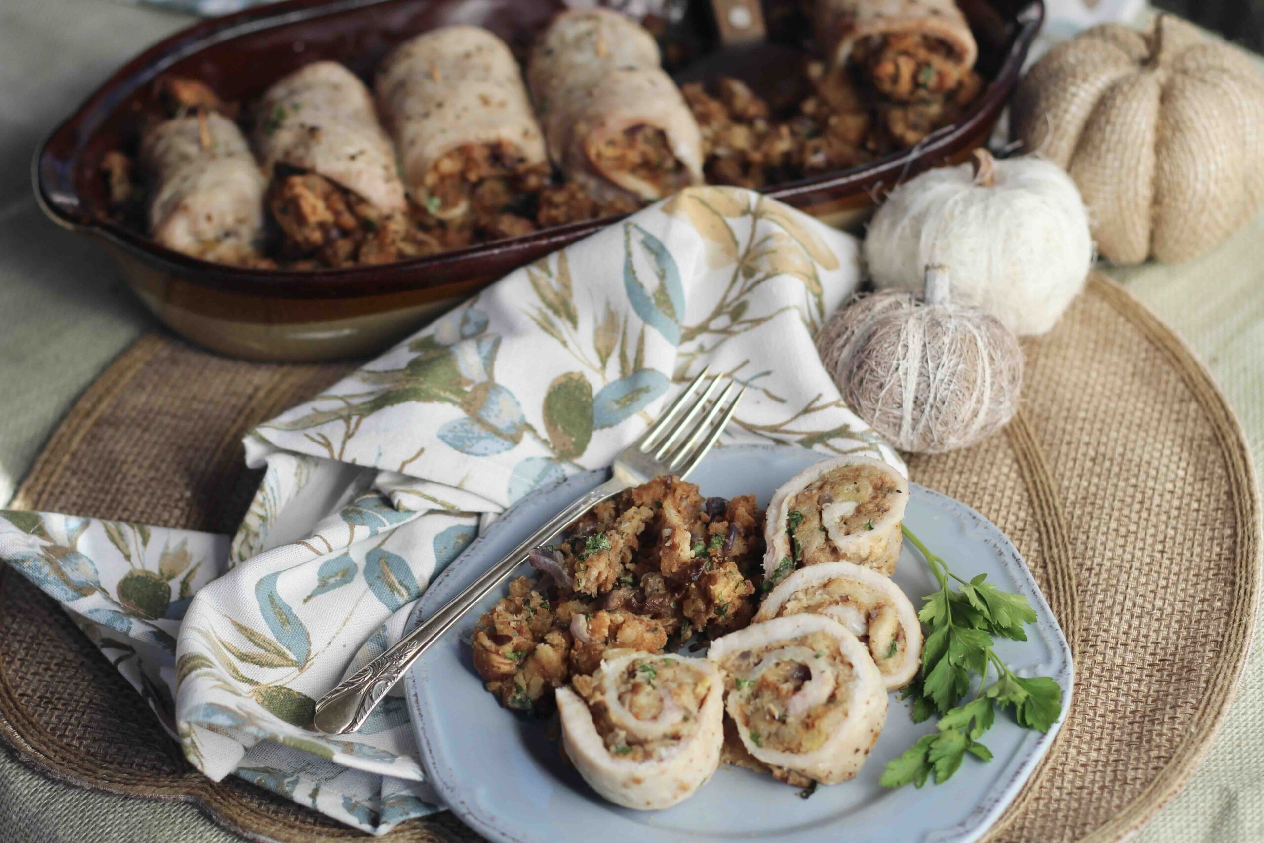 Chestnut Stuffing Turkey Roulade