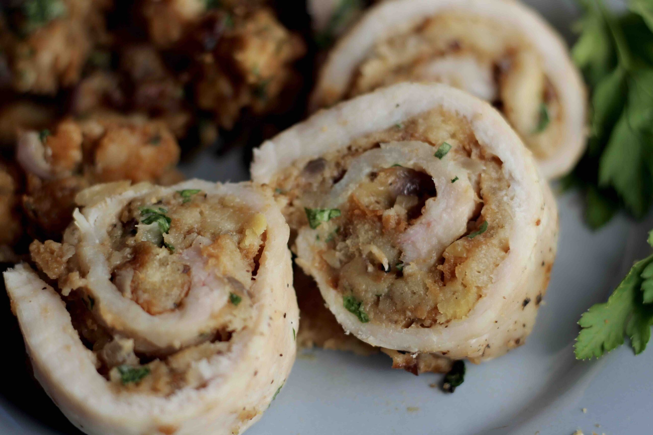 Chestnut Stuffing Turkey Roulade