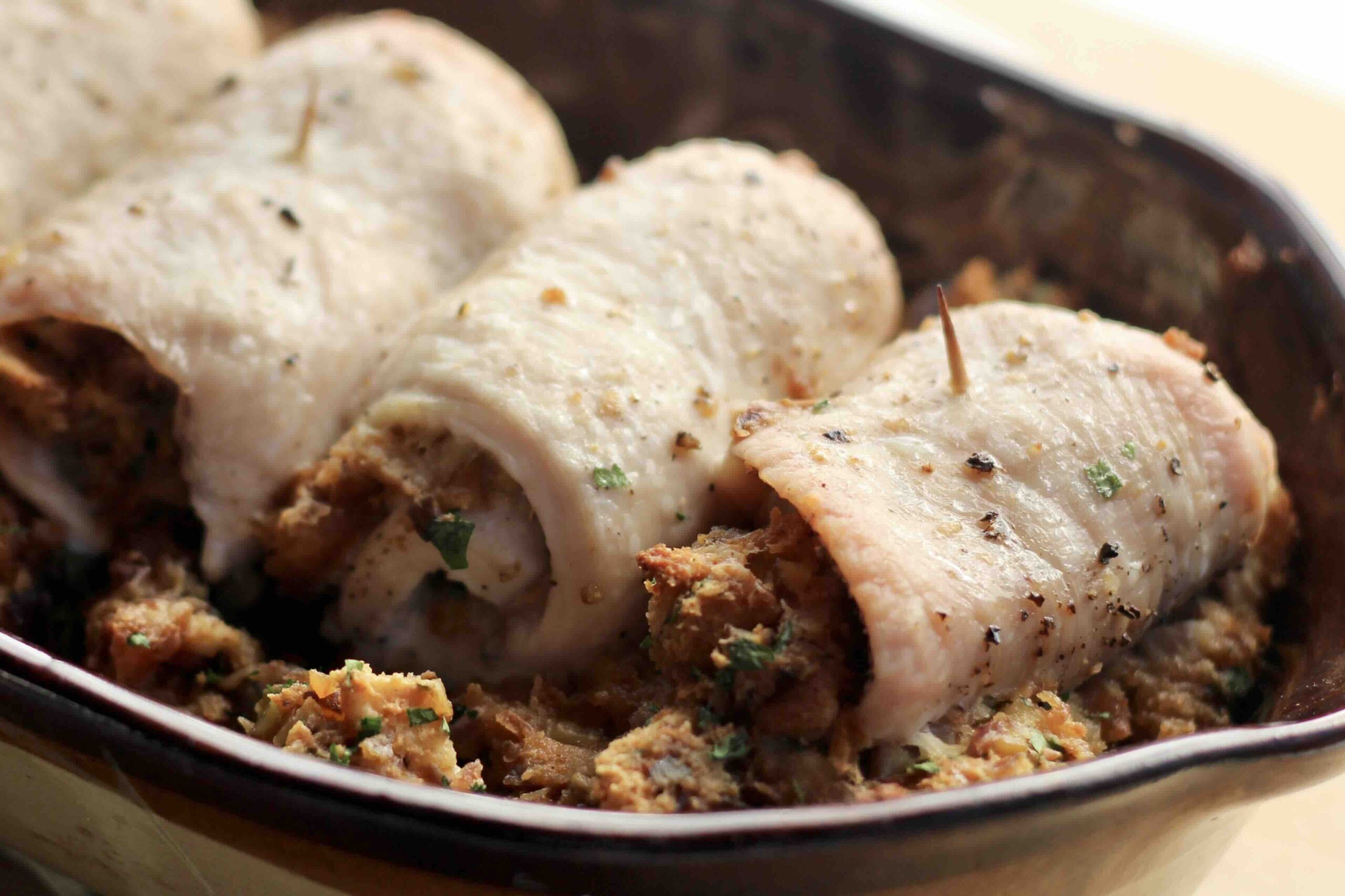 Chestnut Stuffing Turkey Roulade