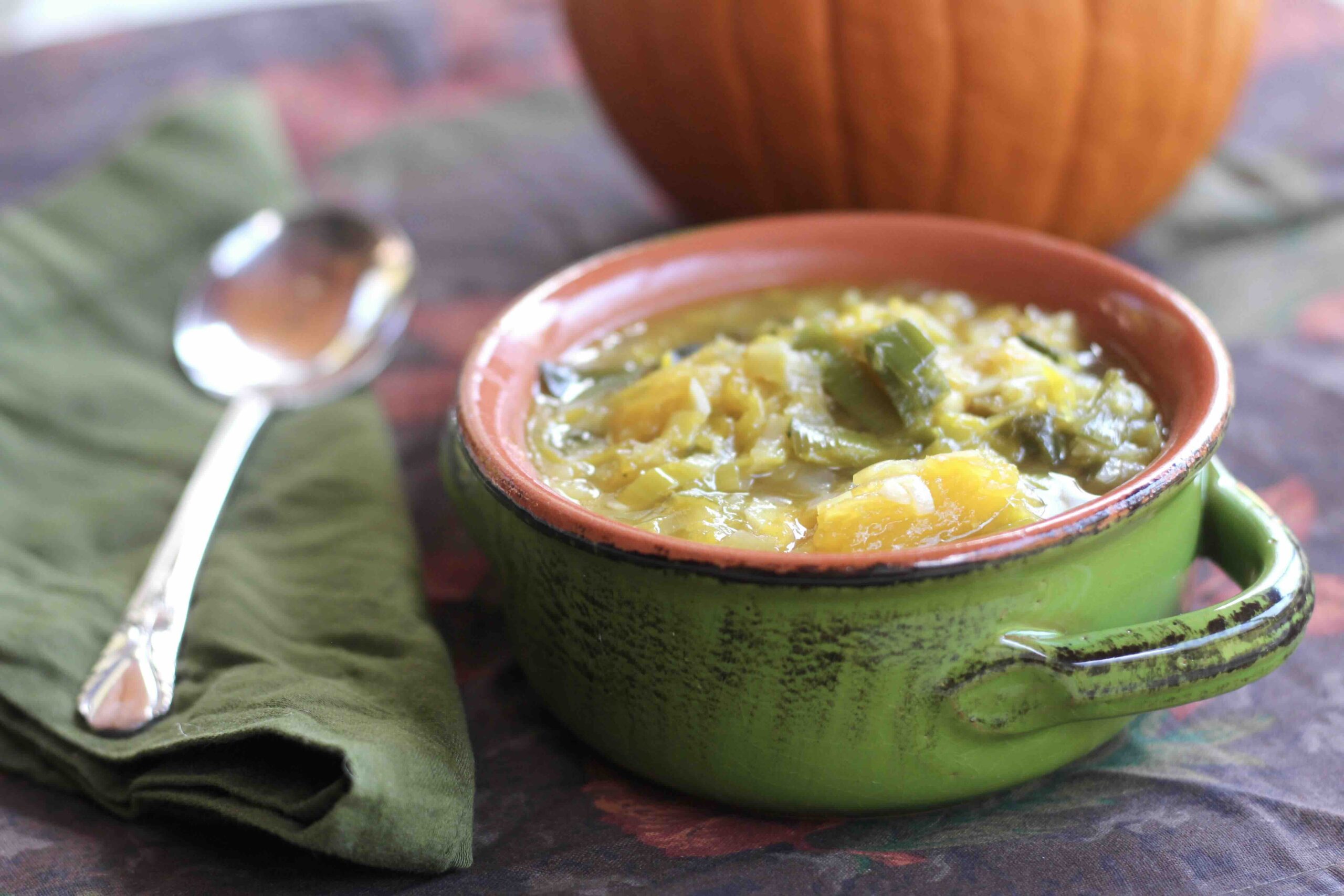 Pumpkin Artichoke Leek Soup