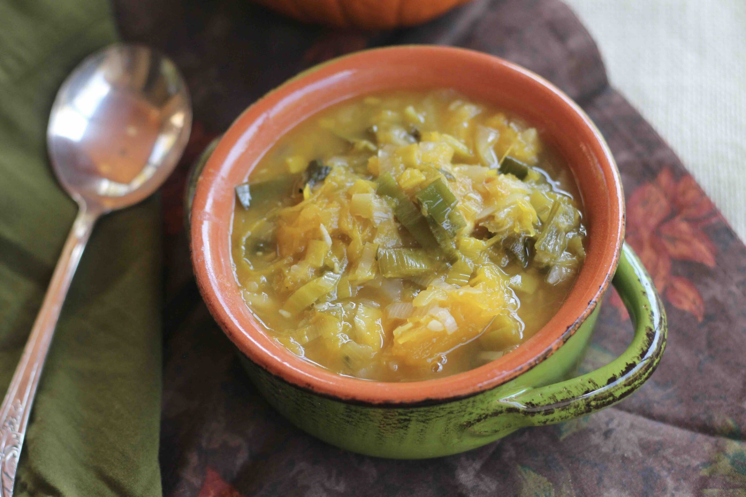 Pumpkin Artichoke Leek Soup