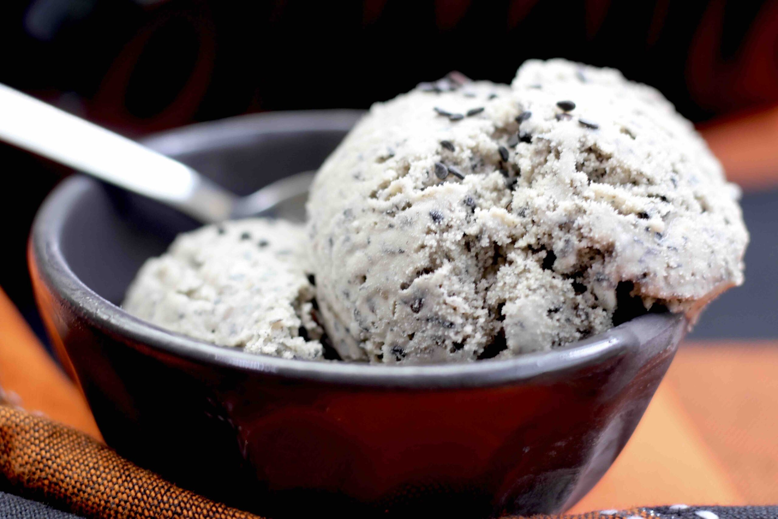 Black Sesame Seed Ice Cream