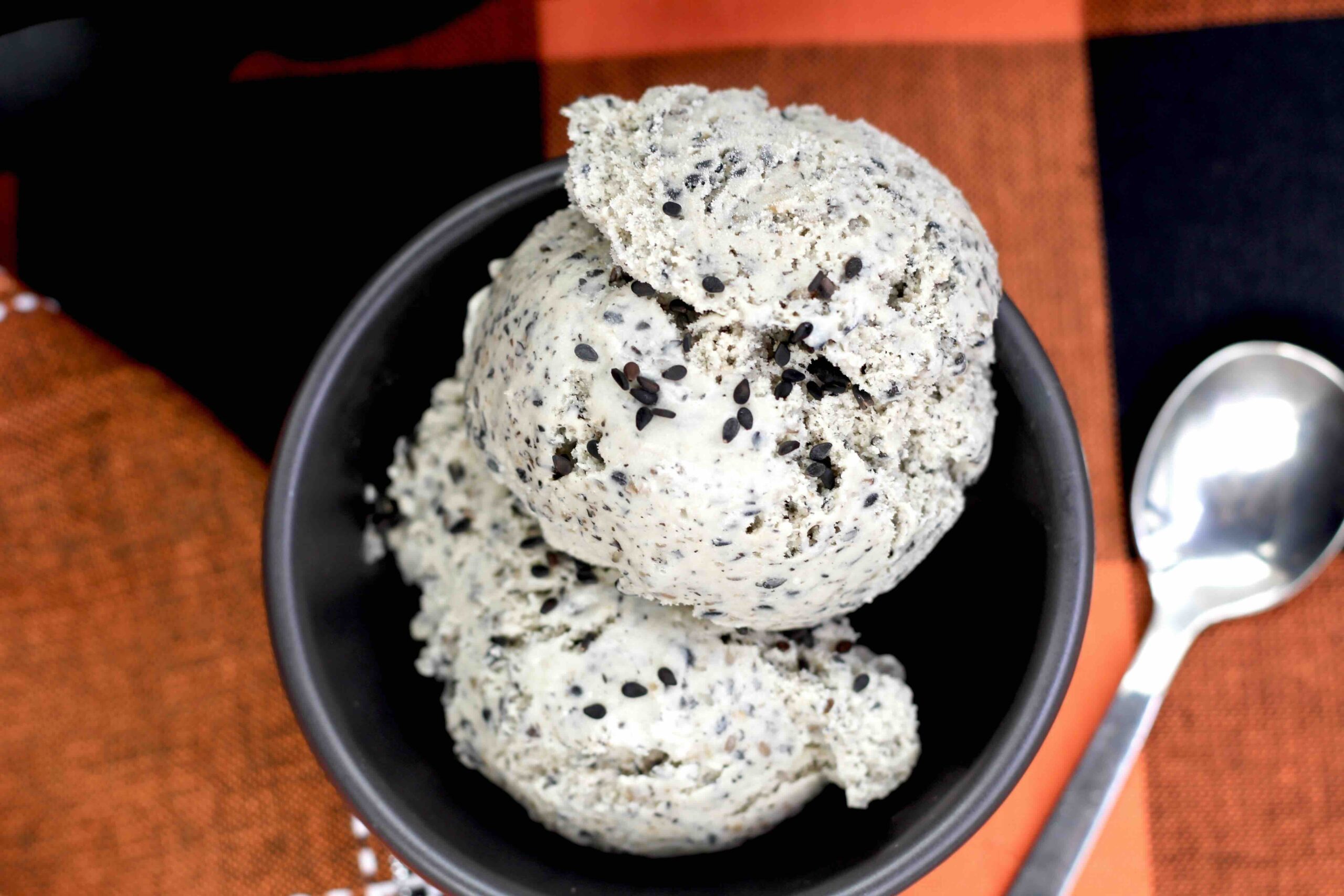 Black Sesame Seed Ice Cream