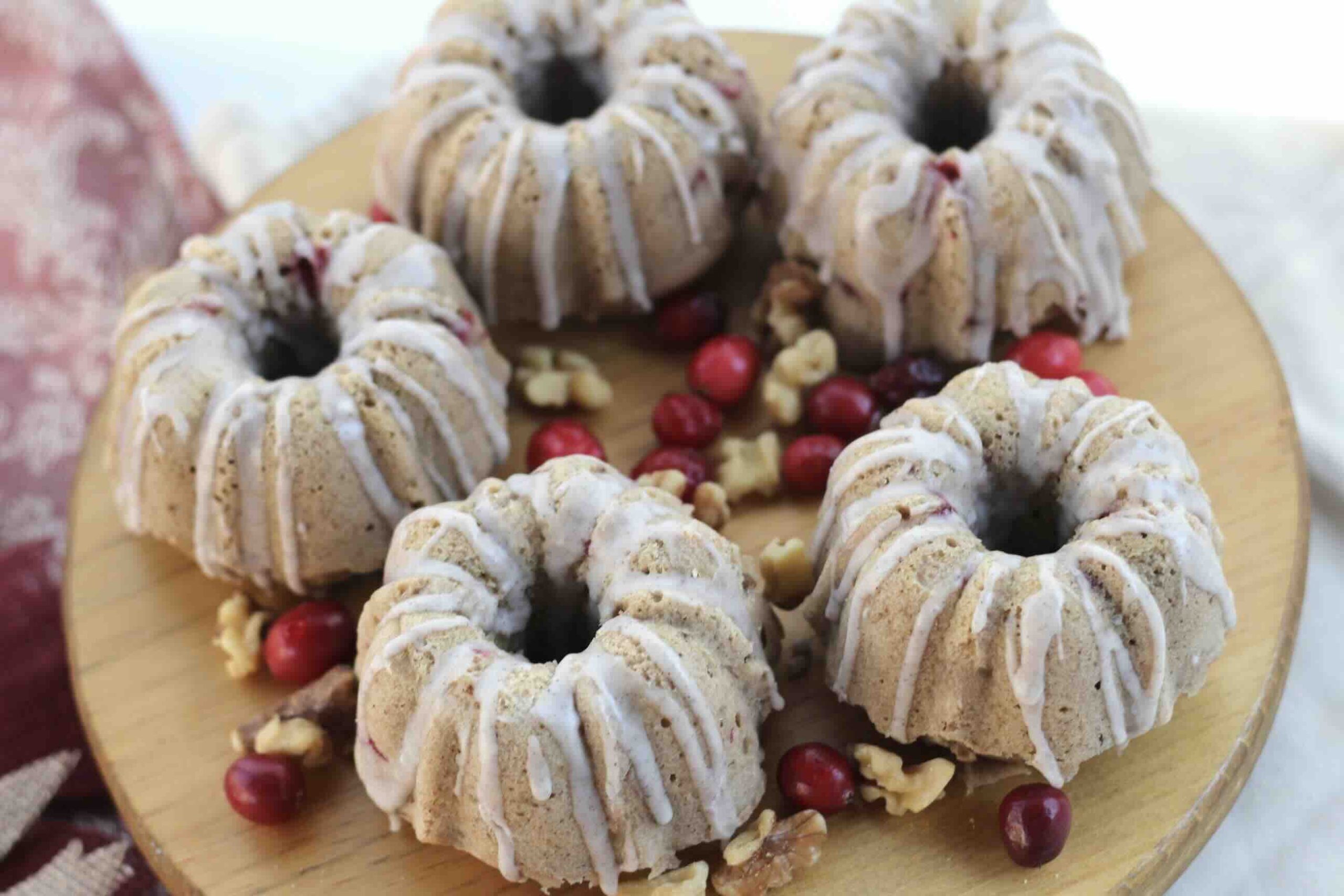 Cranberry Walnut Spice Cakes