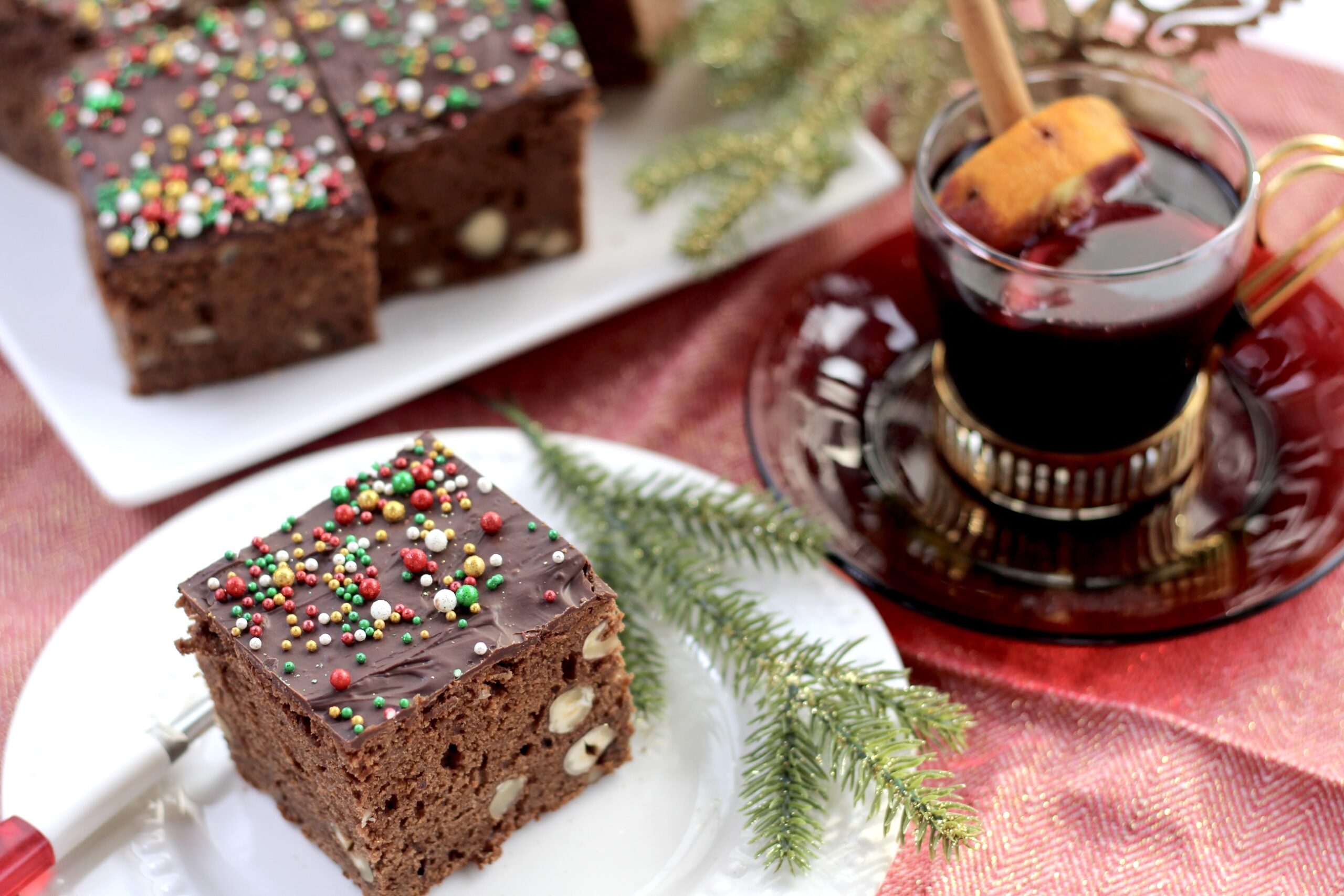 Glühwein Chocolate Hazelnut Cake