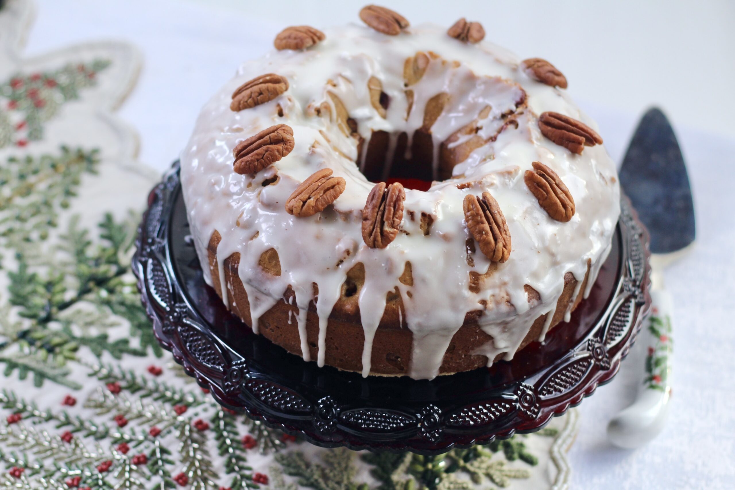 PECAN EGG NOG BUNDT CAKE
