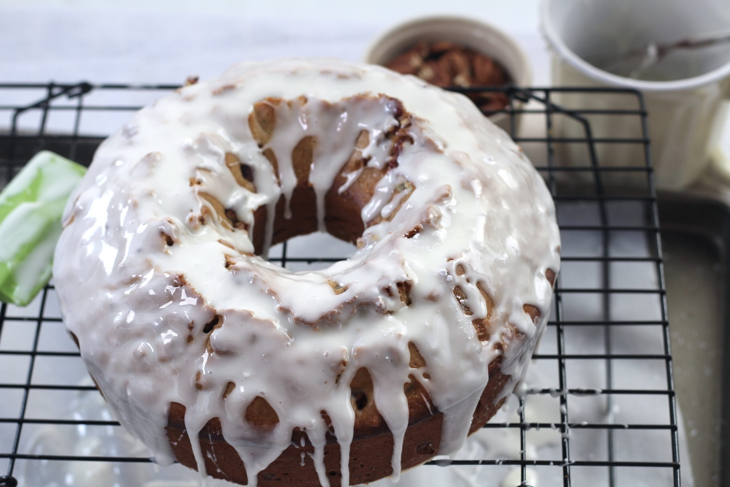 Pecan Egg Nog Bundt Cake