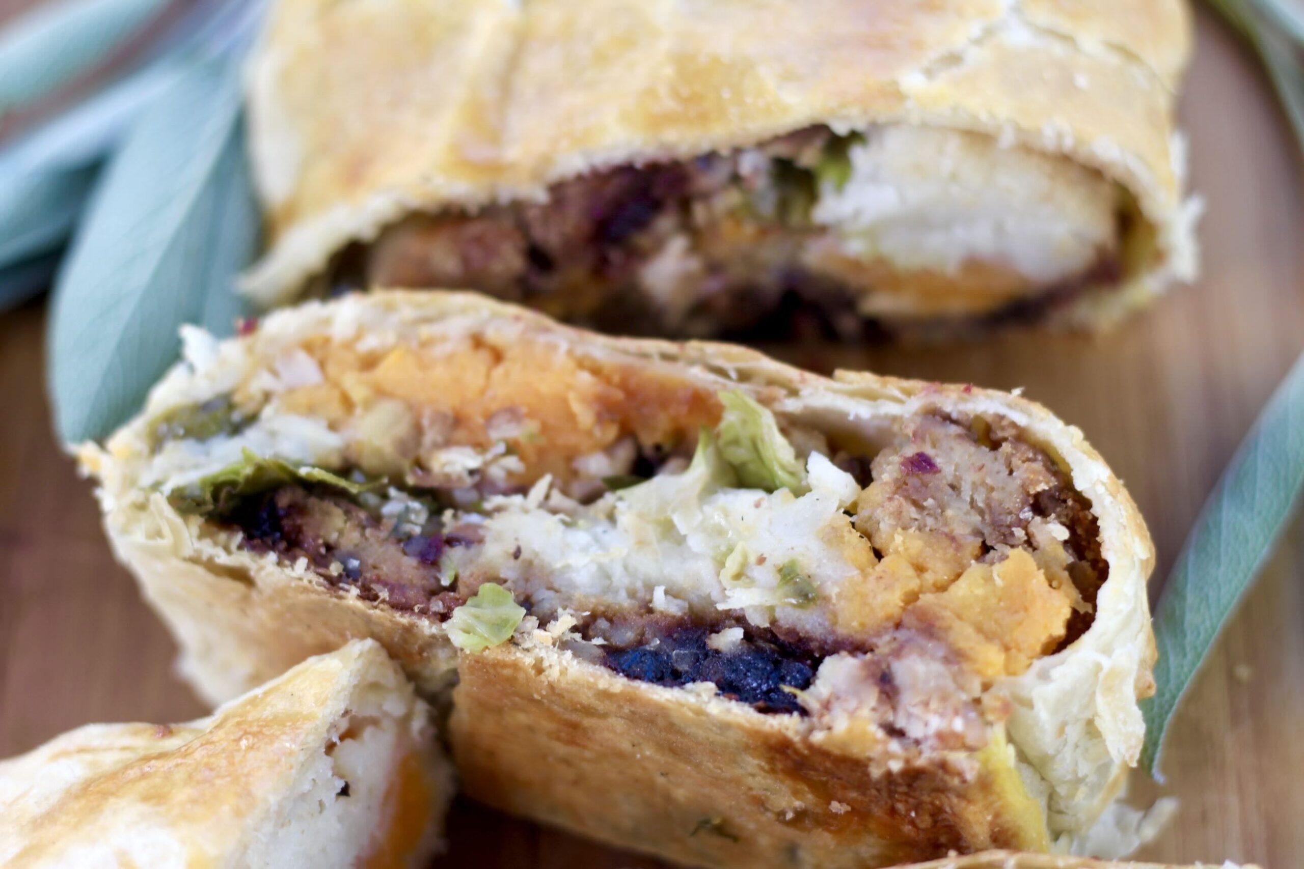 turkey vegetable Strudel