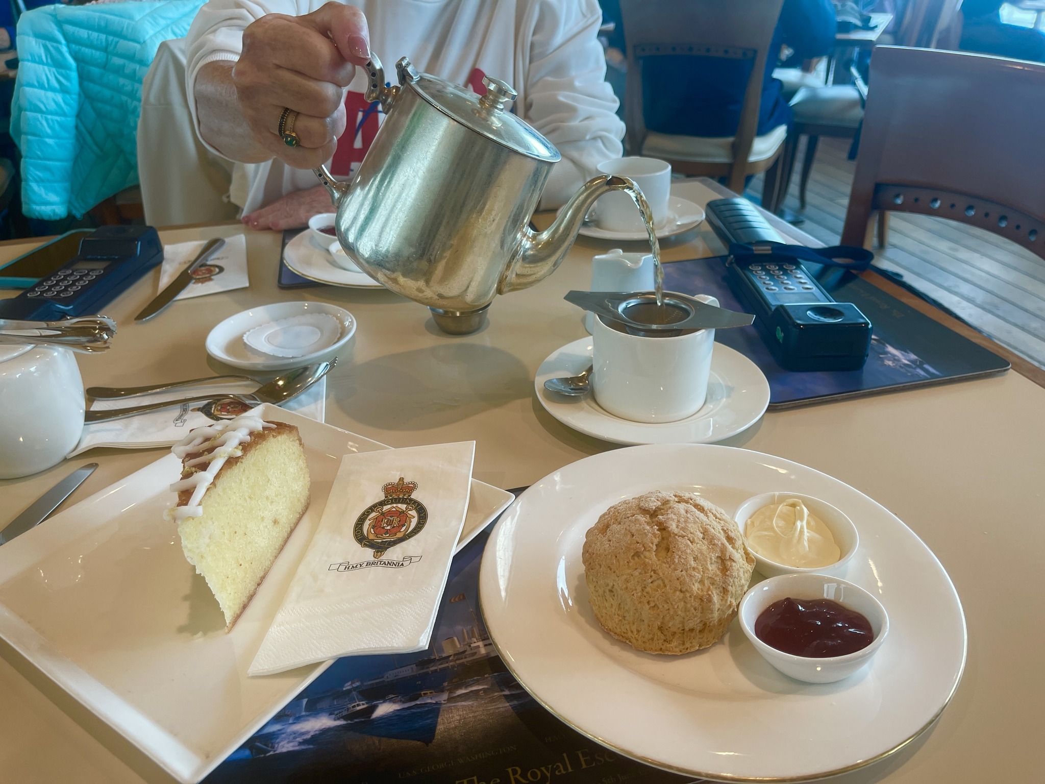 Tea The Royal Yacht Britannia Edinburgh Scotland