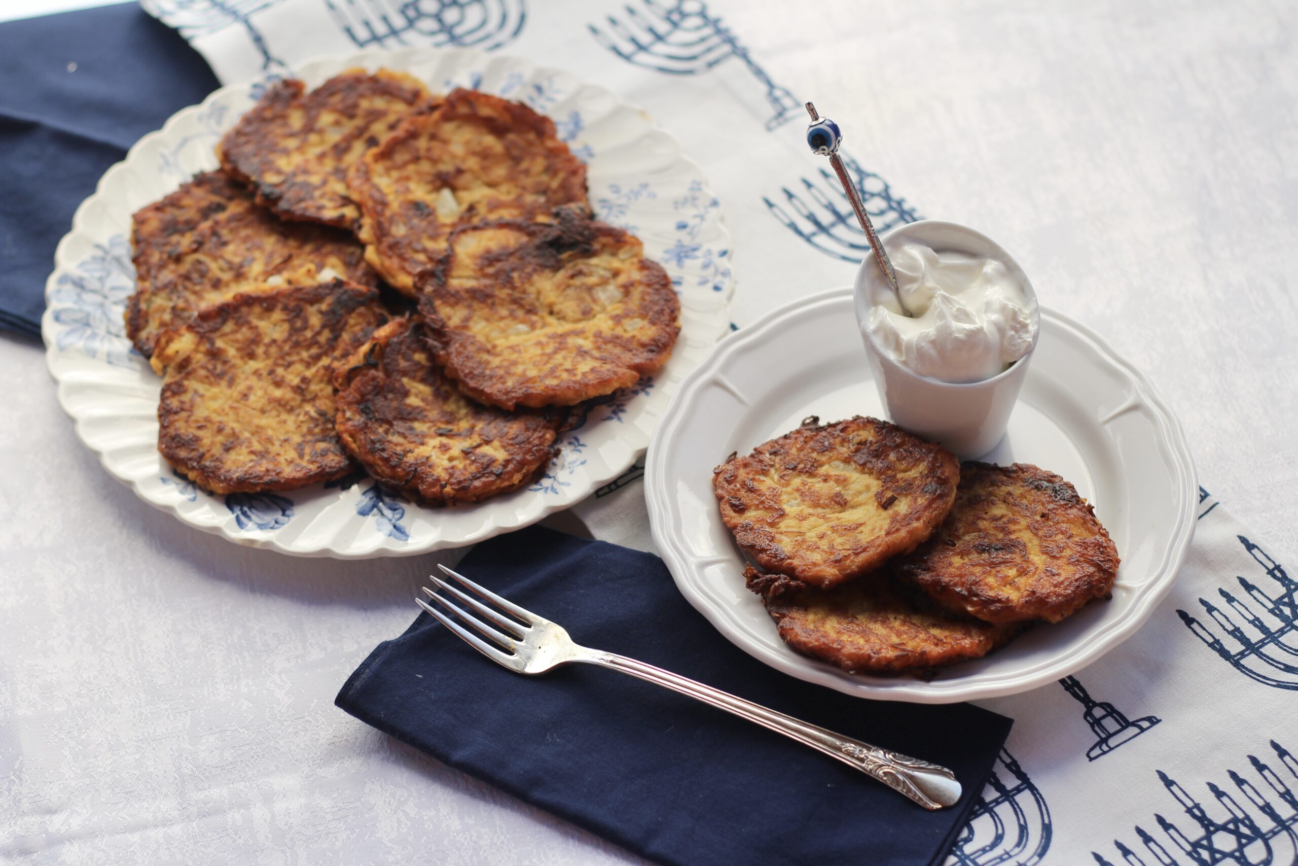 Spaghetti Squash Sweet Potato Latkes