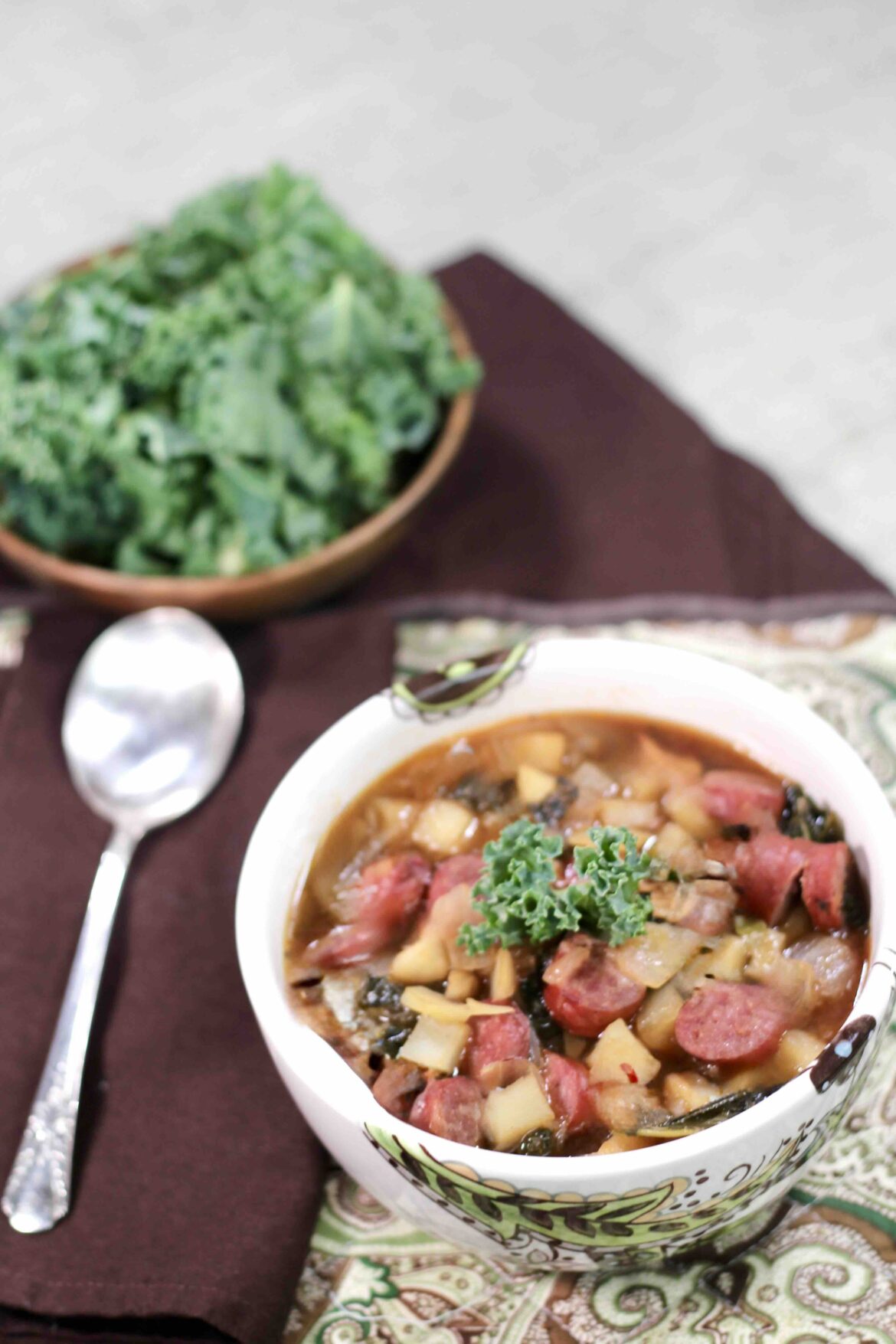 Potato Kale Bratwurst Stew