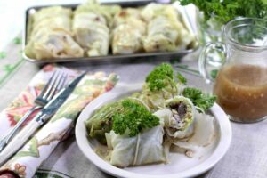 Smoked Gouda Quinoa Cabbage Rolls