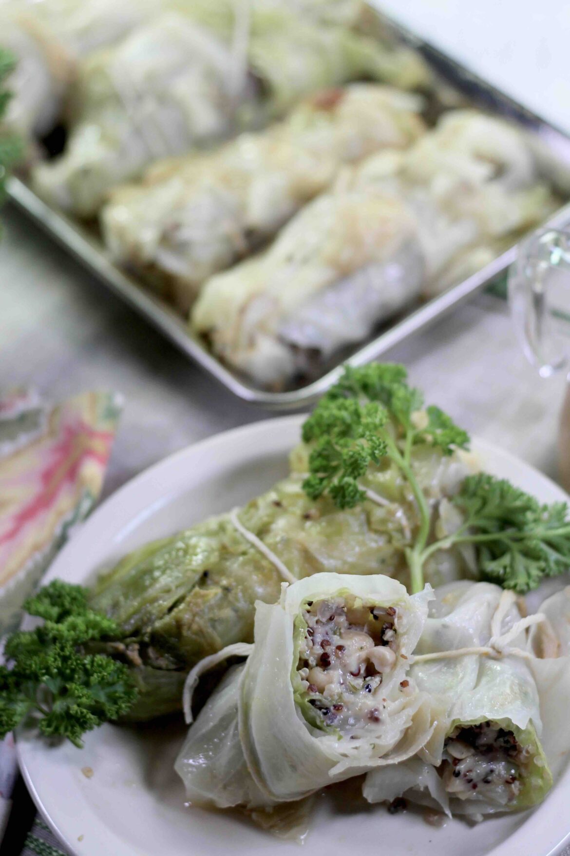 Smoked Gouda Quinoa Cabbage Rolls