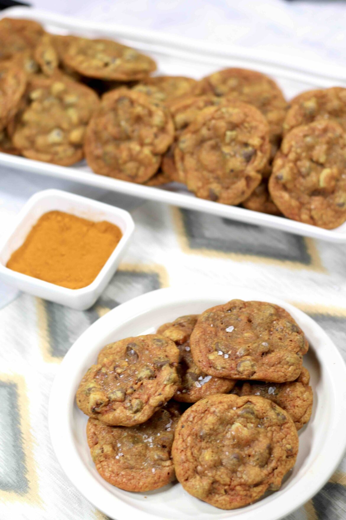 Turmeric Walnut Chocolate Chip Cookies