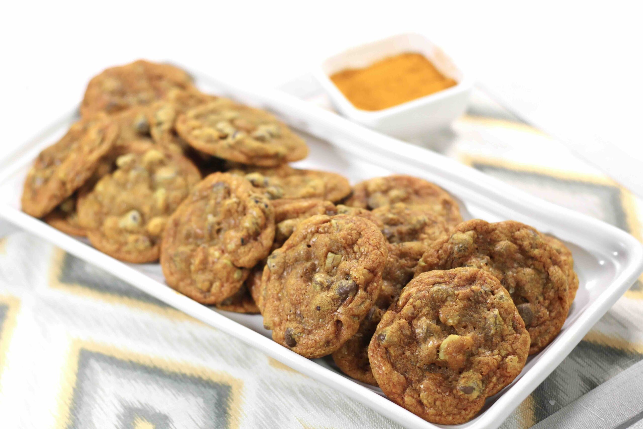 Turmeric Walnut Chocolate Chip Cookies