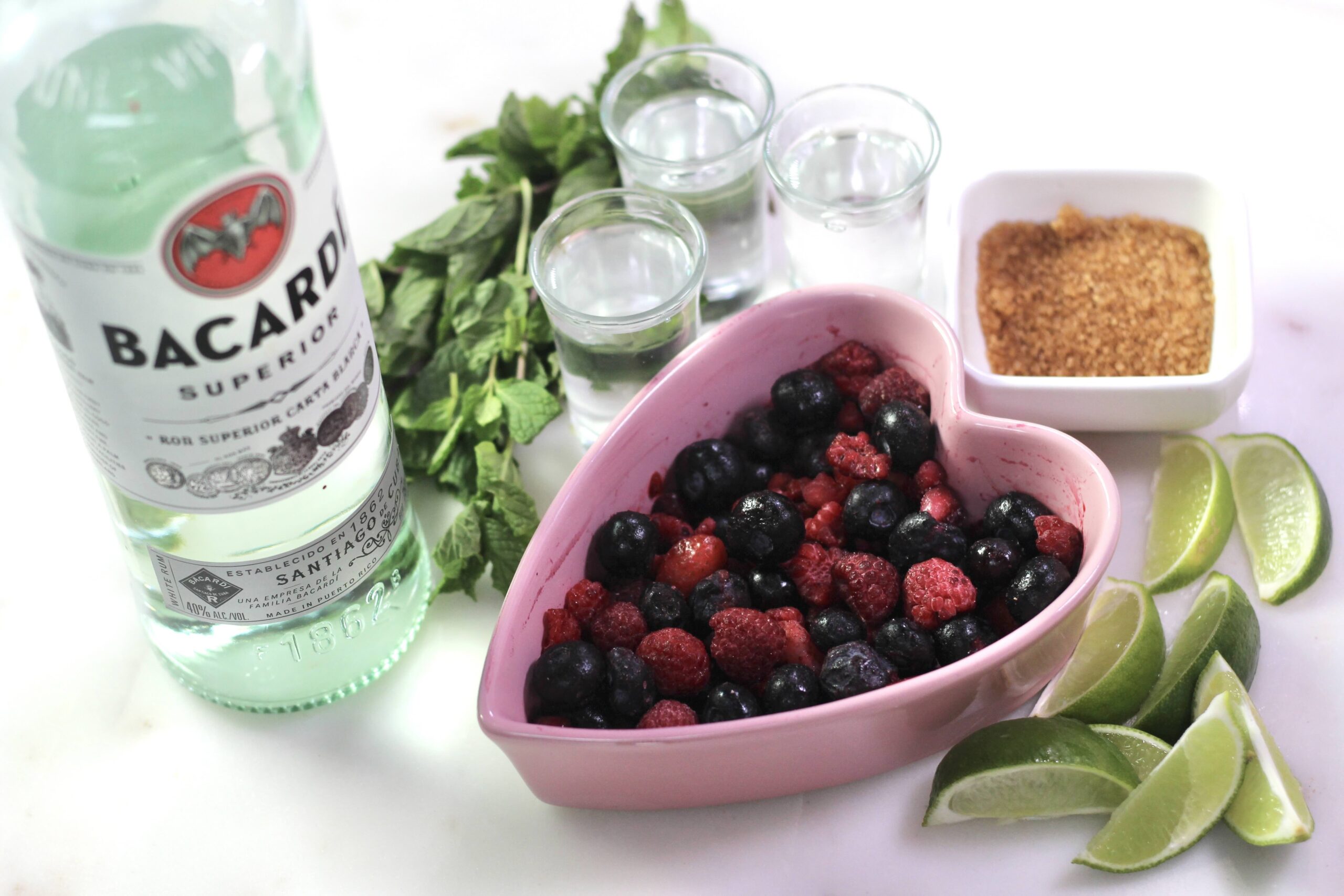 Valentine’s Berry Love Mojito Ingredients