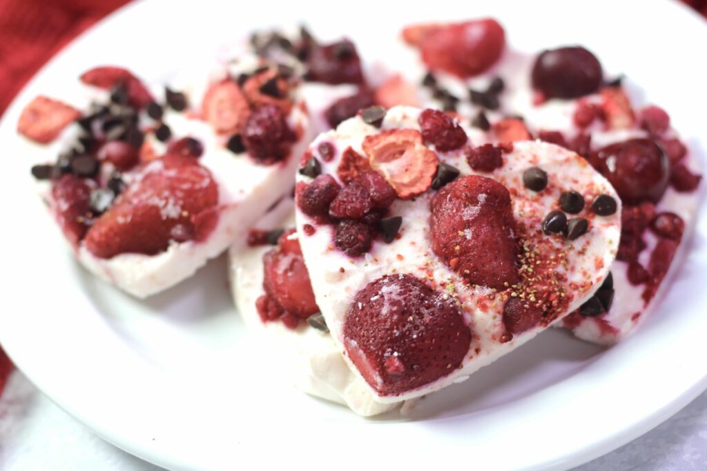 Valentine's Frozen Yogurt Bark