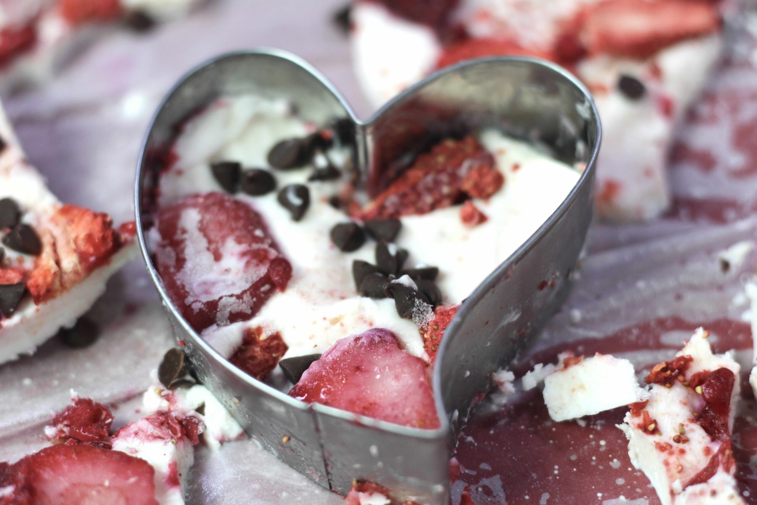 Valentine's Frozen Yogurt Bark