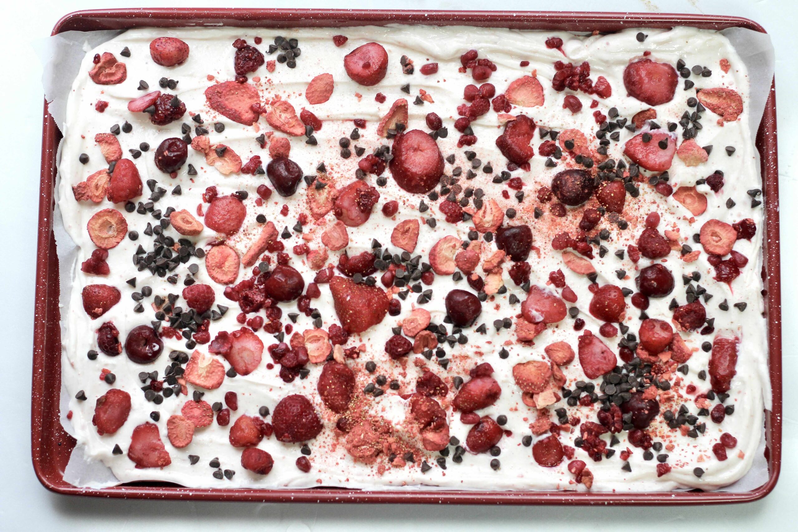 Valentine's Frozen Yogurt Bark