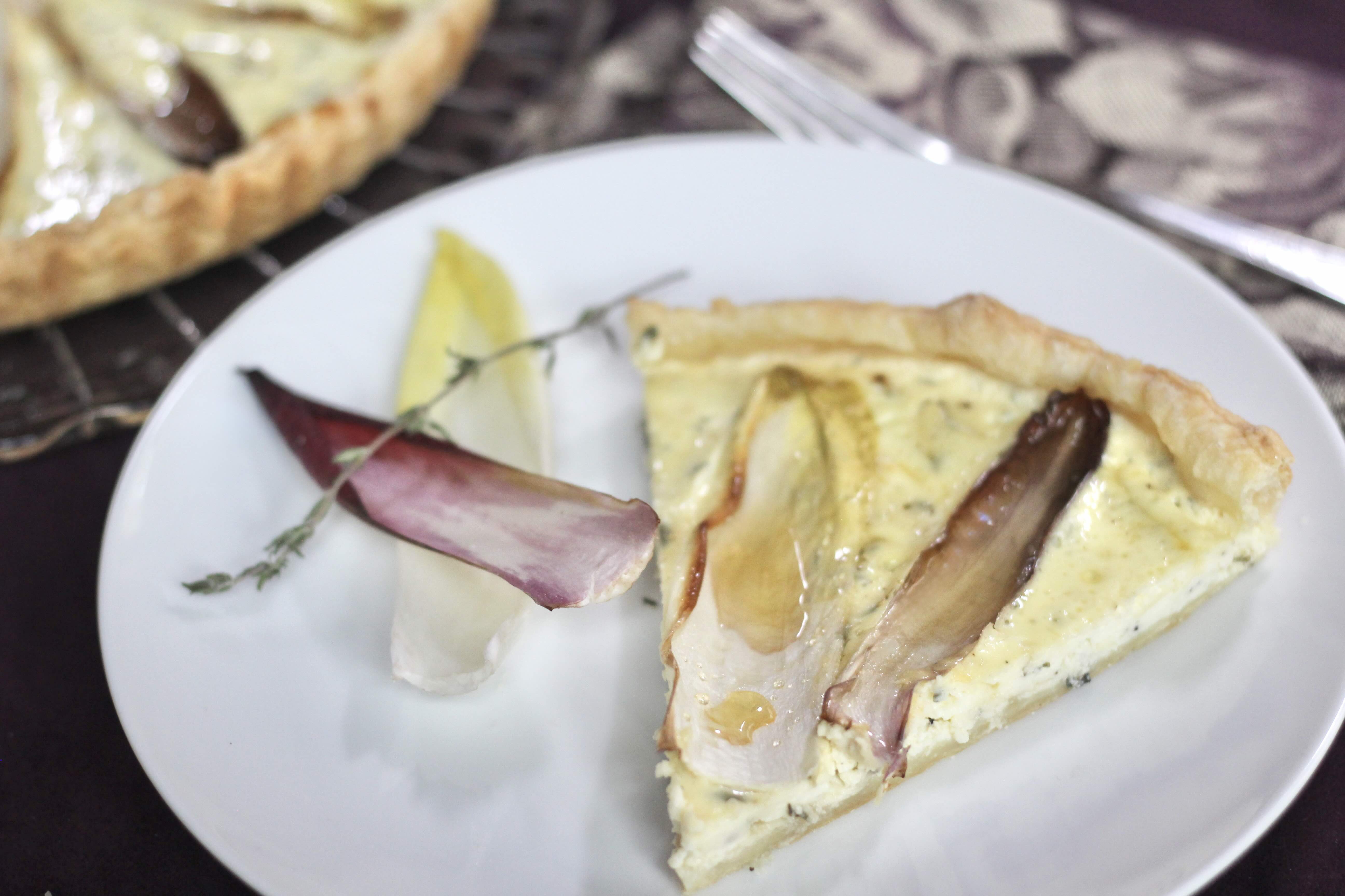 Endive Honey Goat Cheese Tart