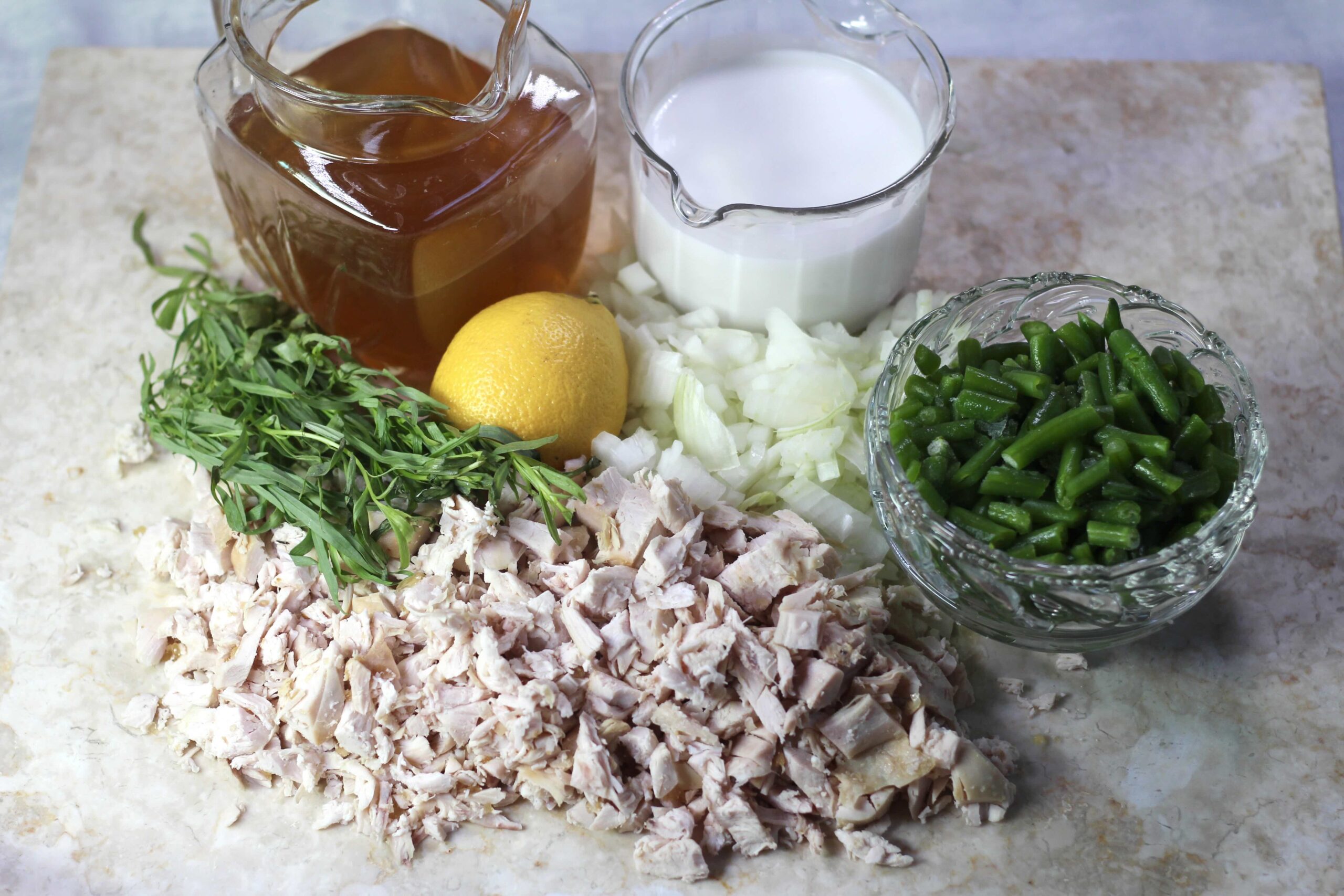 Lemon Tarragon Coconut Chicken Soup