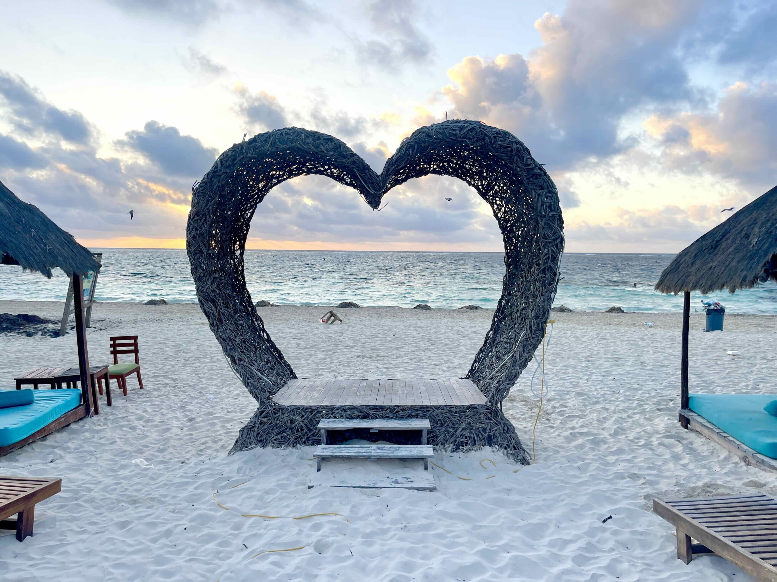 Heart Arbor on Beach