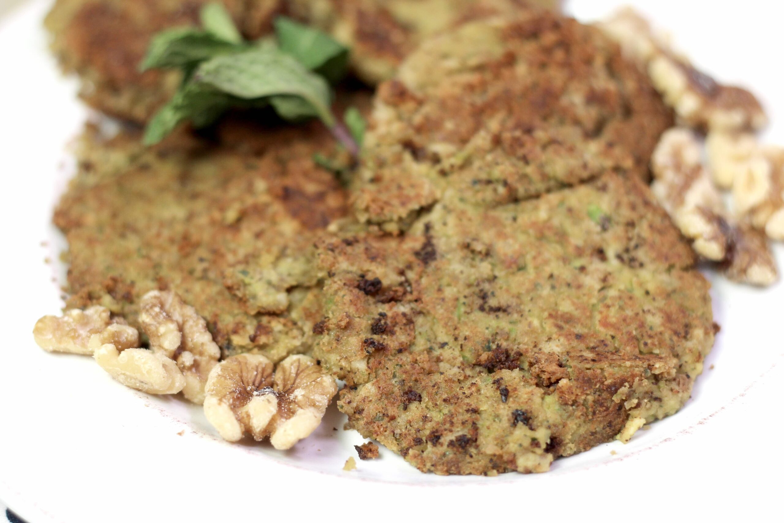 Walnut Feta Falafel Fritters