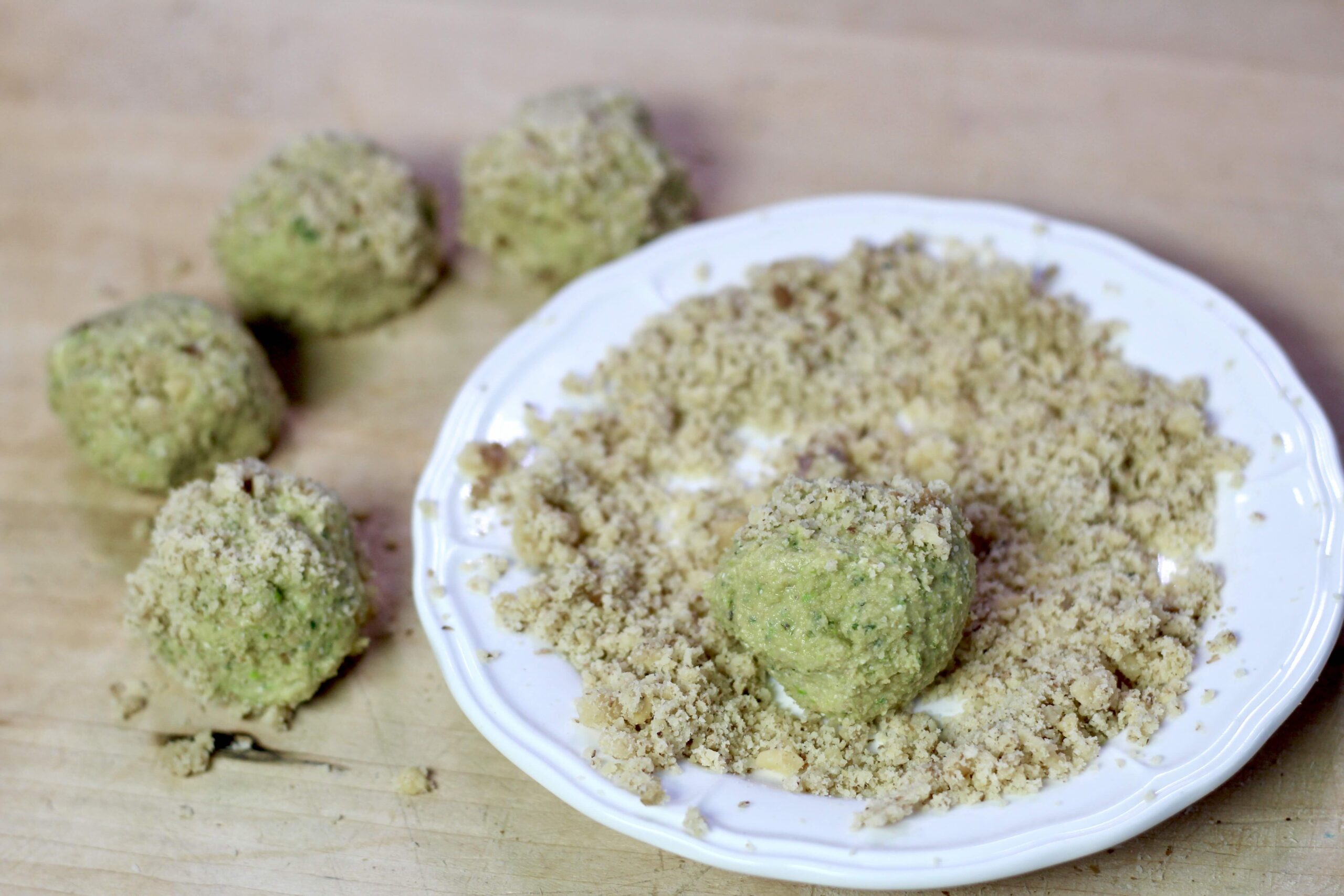 Walnut Feta Falafel Fritters