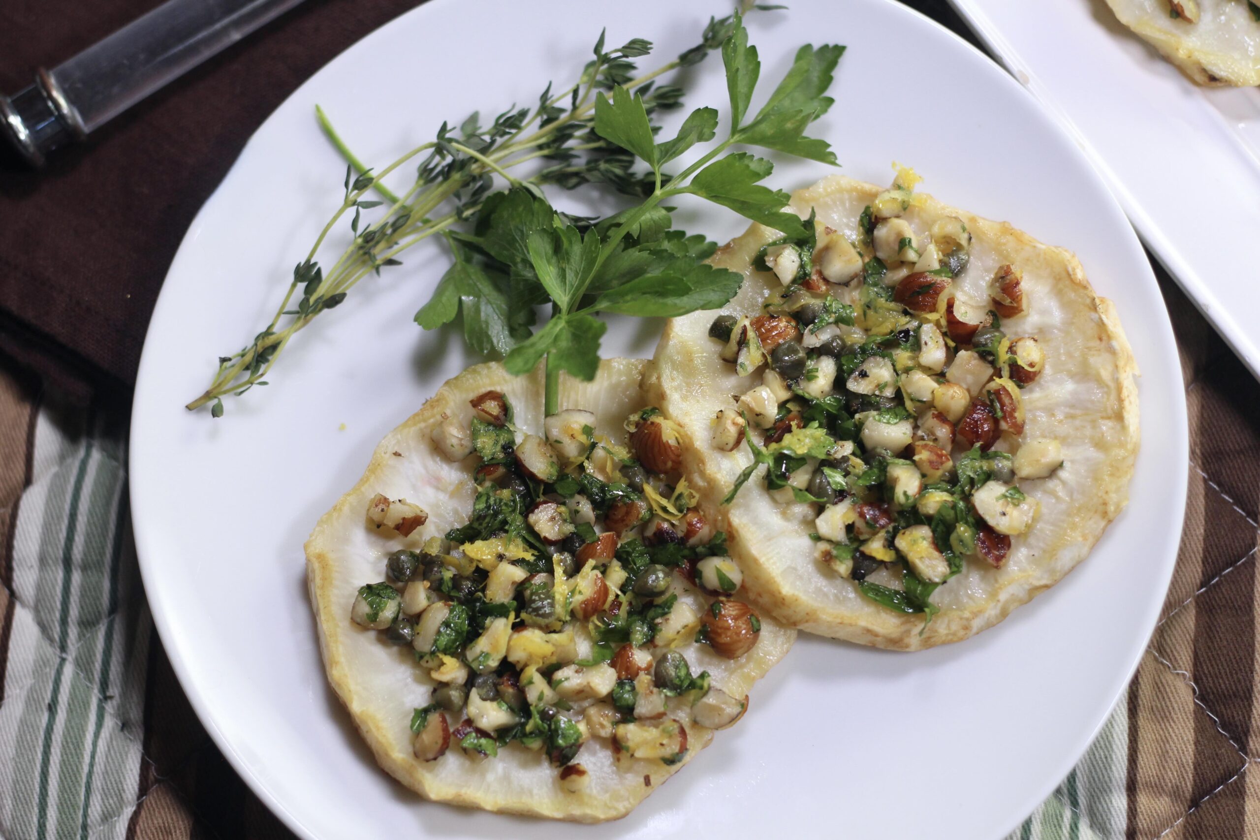 Hazelnut Baked Celery Root