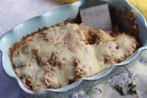 Cheesy Matzoh Ball Casserole