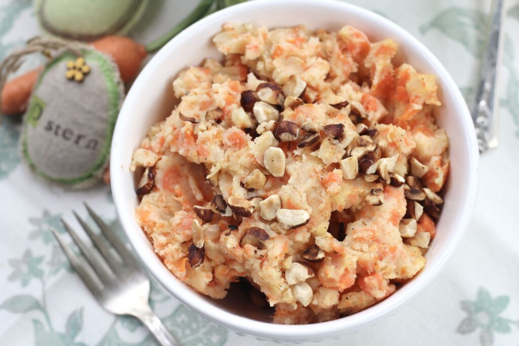 Carrot Hazelnut Mashed Potatoes